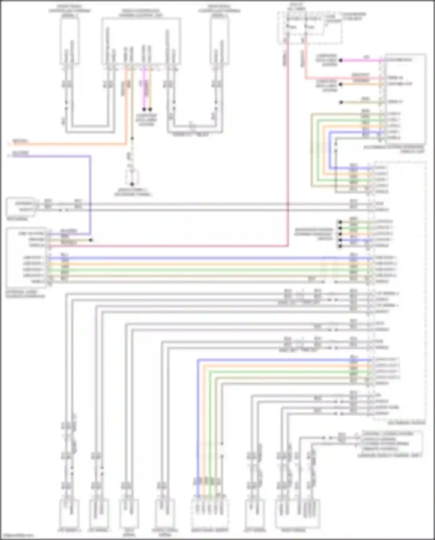 Wiring diagram rear radio controlled parking aerial 4 for Porsche Cayenne III (2017-2023) (1 of 6)