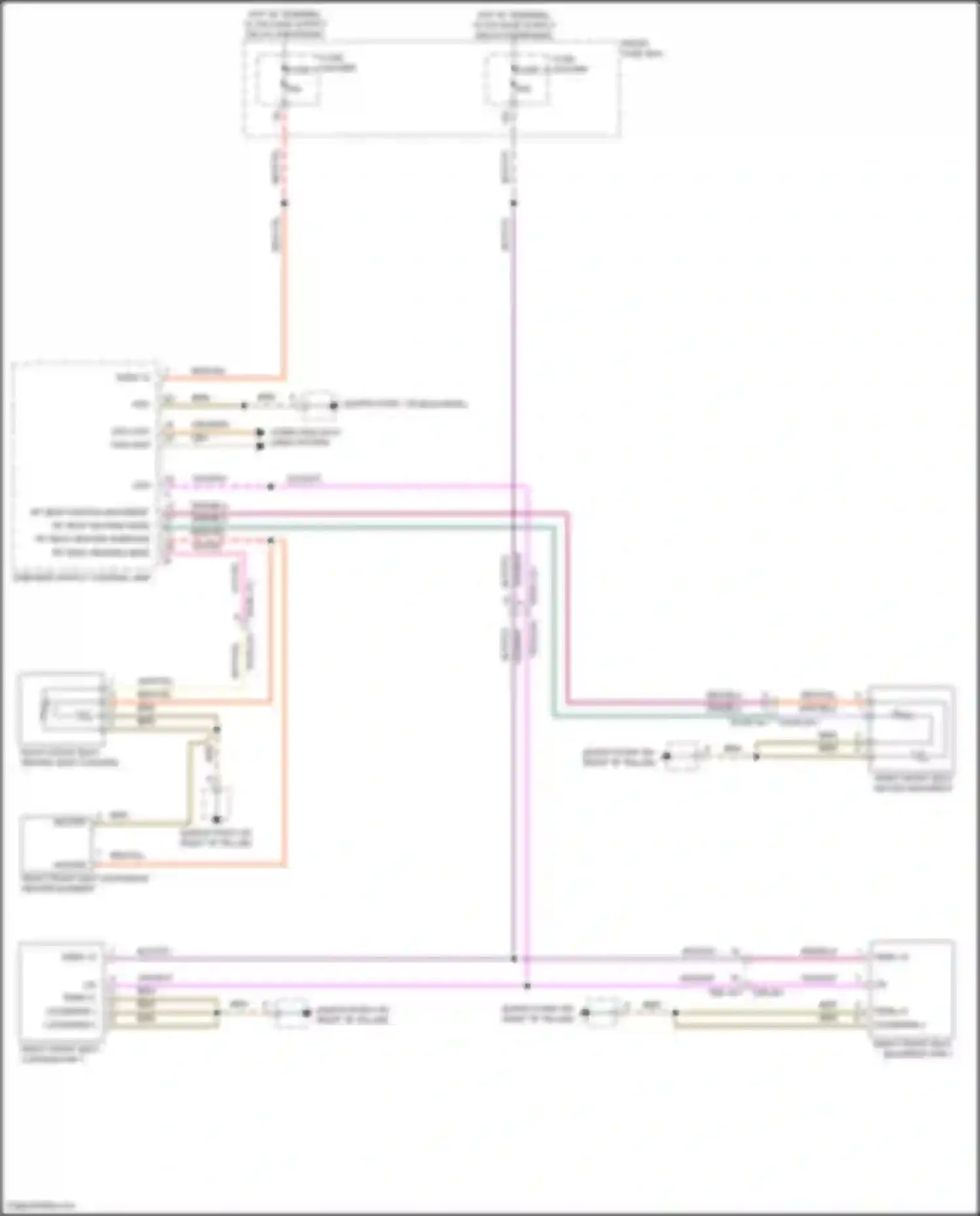 Wiring diagram rf seat heating backrest for Porsche Cayenne III (2017-2023) (2 of 2)