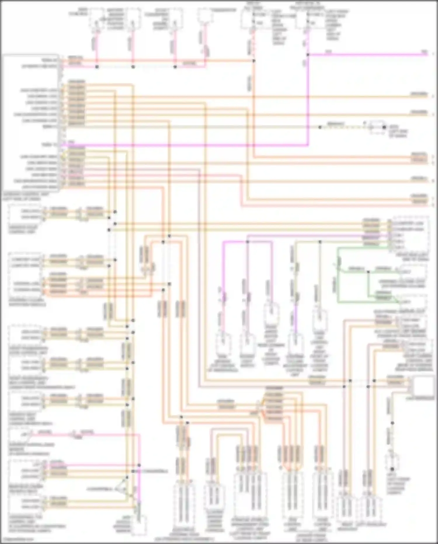 Cayman GT4 Porsche 981 (2015-2016): Computer data lines circuit (1 of 2)