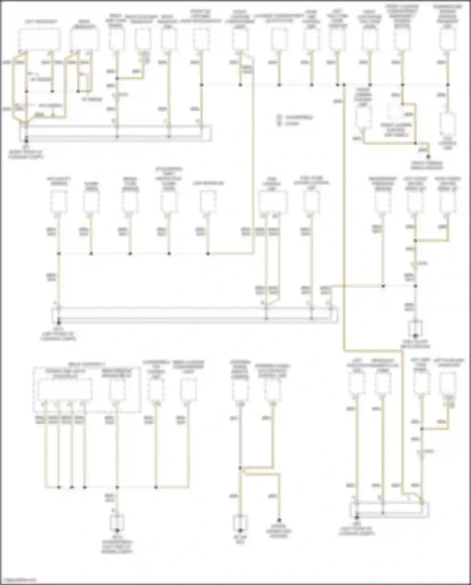 Cayman GT4 Porsche 981 (2015-2016): Ground distribution circuit (1 of 5)