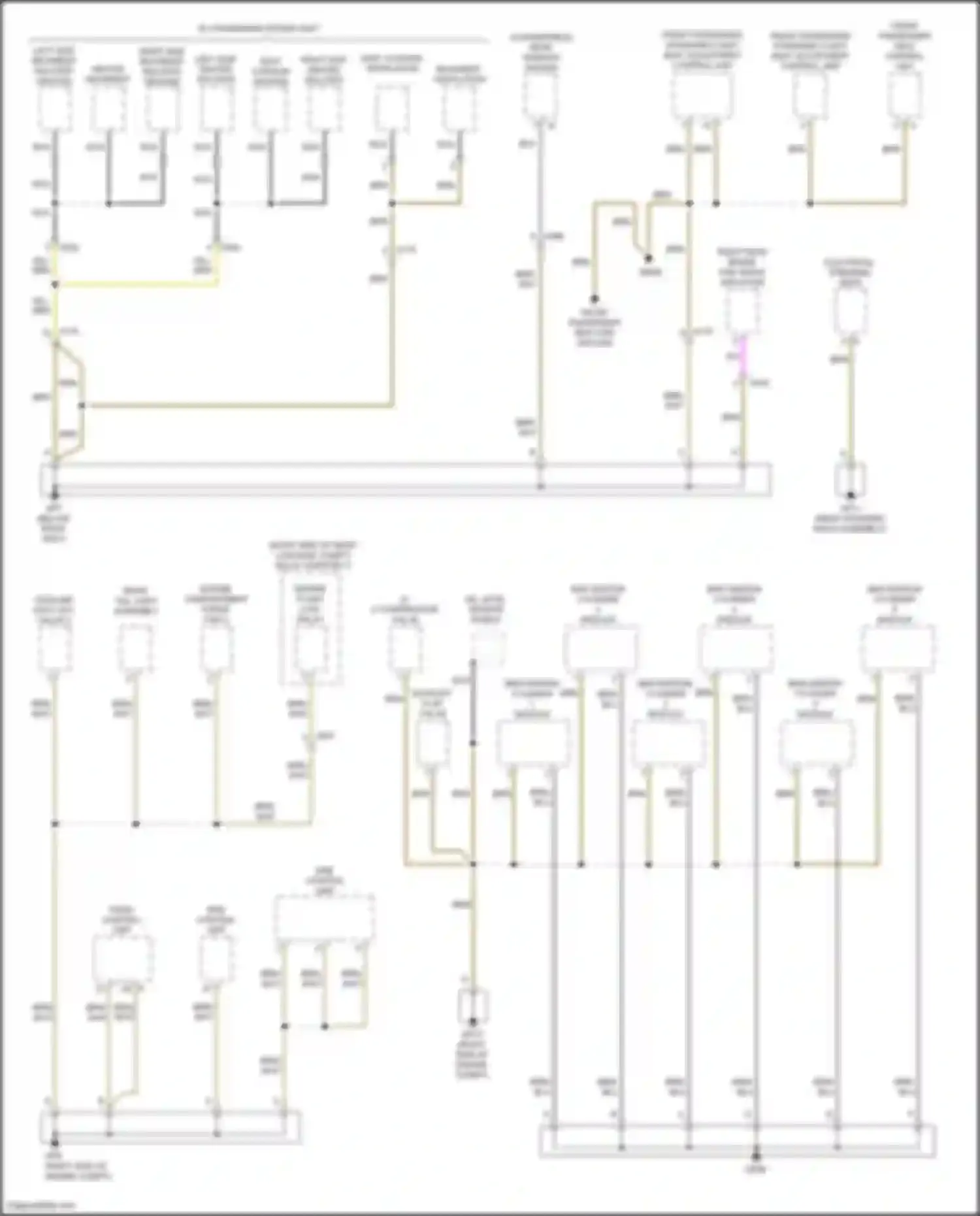 Cayman GT4 Porsche 981 (2015-2016): Ground distribution circuit (4 of 5)