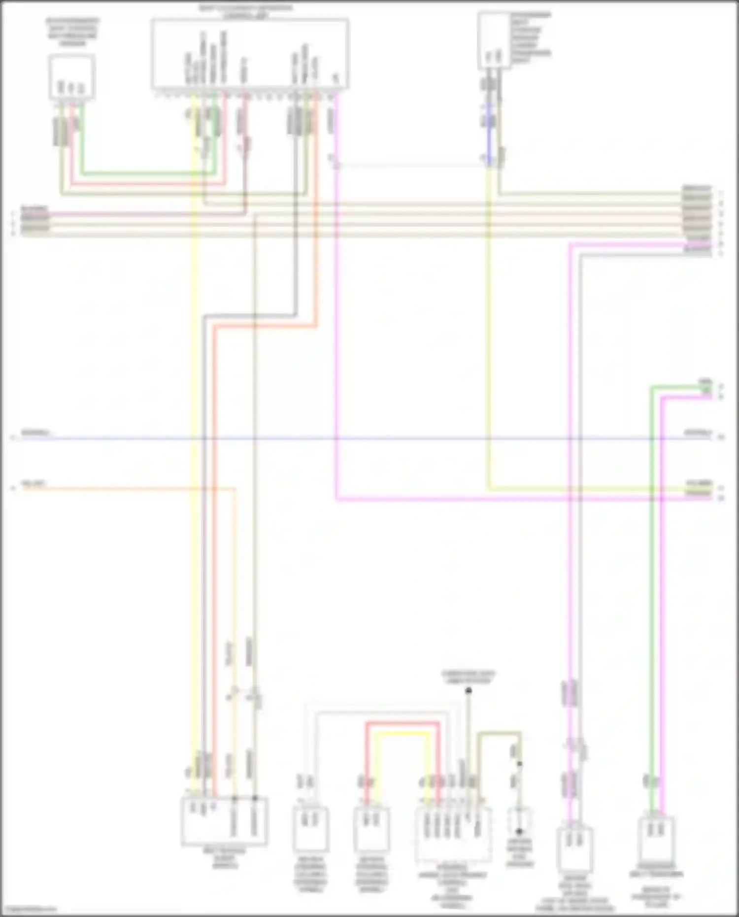 Cayman GT4 Porsche 981 (2015-2016): Supplemental restraints circuit (2 of 3)