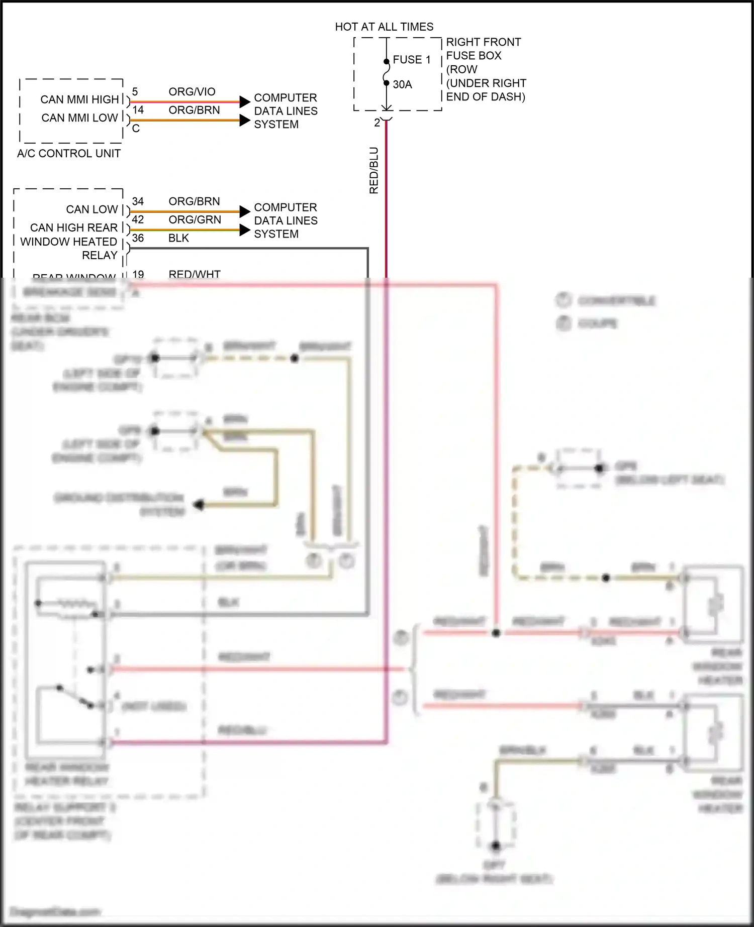 Wiring diagram a/c control unit for Porsche Cayman GT4 981 (2015-2016) (3 of 10)