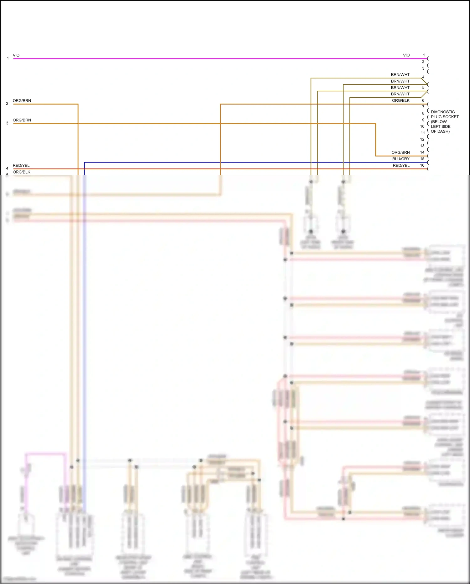 Wiring diagram a/c control unit for Porsche Cayman GT4 981 (2015-2016) (2 of 10)