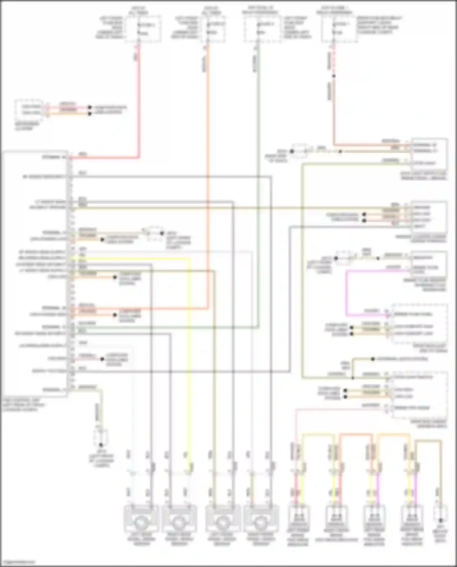 Wiring diagram brake fluid level for Porsche Cayman GT4 981 (2015-2016) (1 of 2)