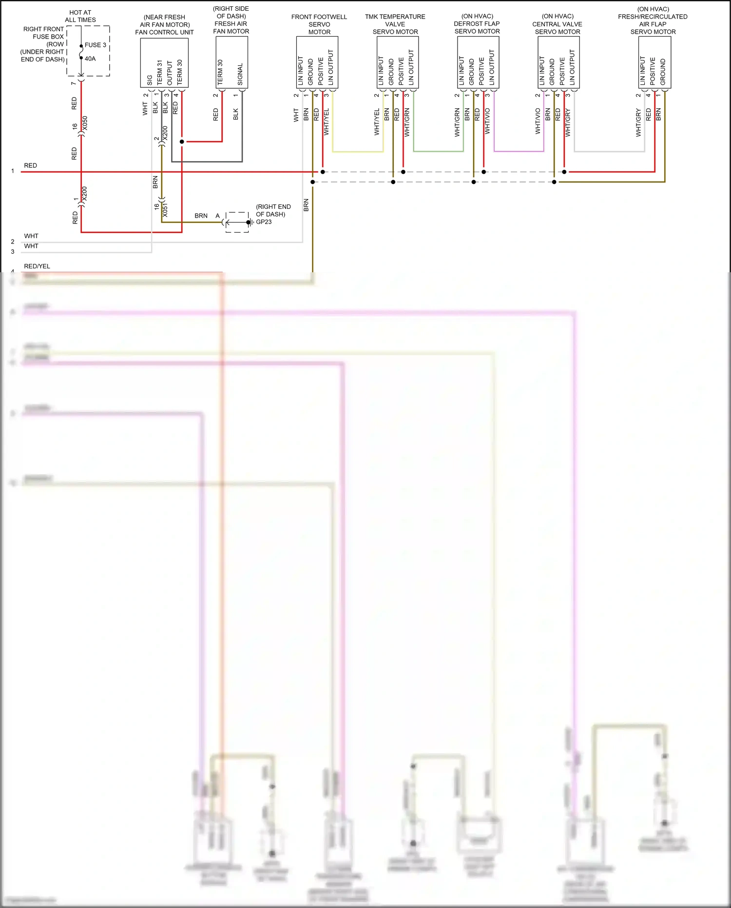 Wiring diagram center console button module for Porsche Cayman GT4 981 (2015-2016) (3 of 4)