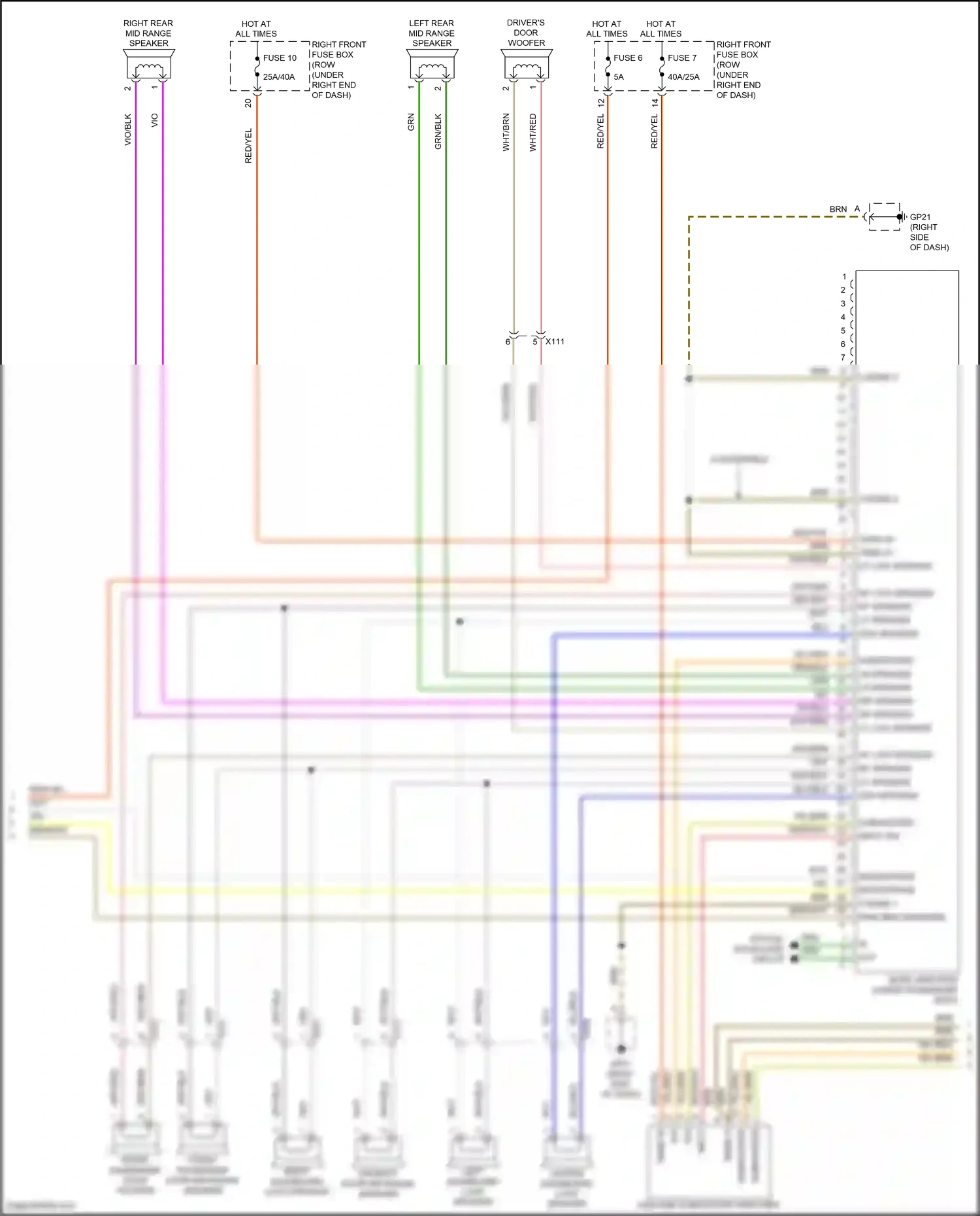 Wiring diagram coding 2 for Porsche Cayman GT4 981 (2015-2016) (1 of 2)