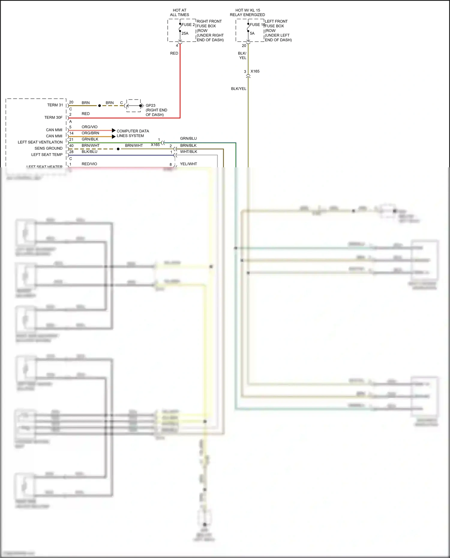 Wiring diagram computer data lines system for Porsche Cayman GT4 981 (2015-2016) (31 of 82)