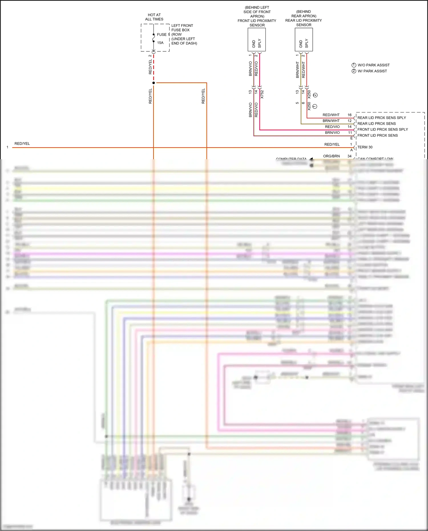 Wiring diagram computer data lines system for Porsche Cayman GT4 981 (2015-2016) (74 of 82)