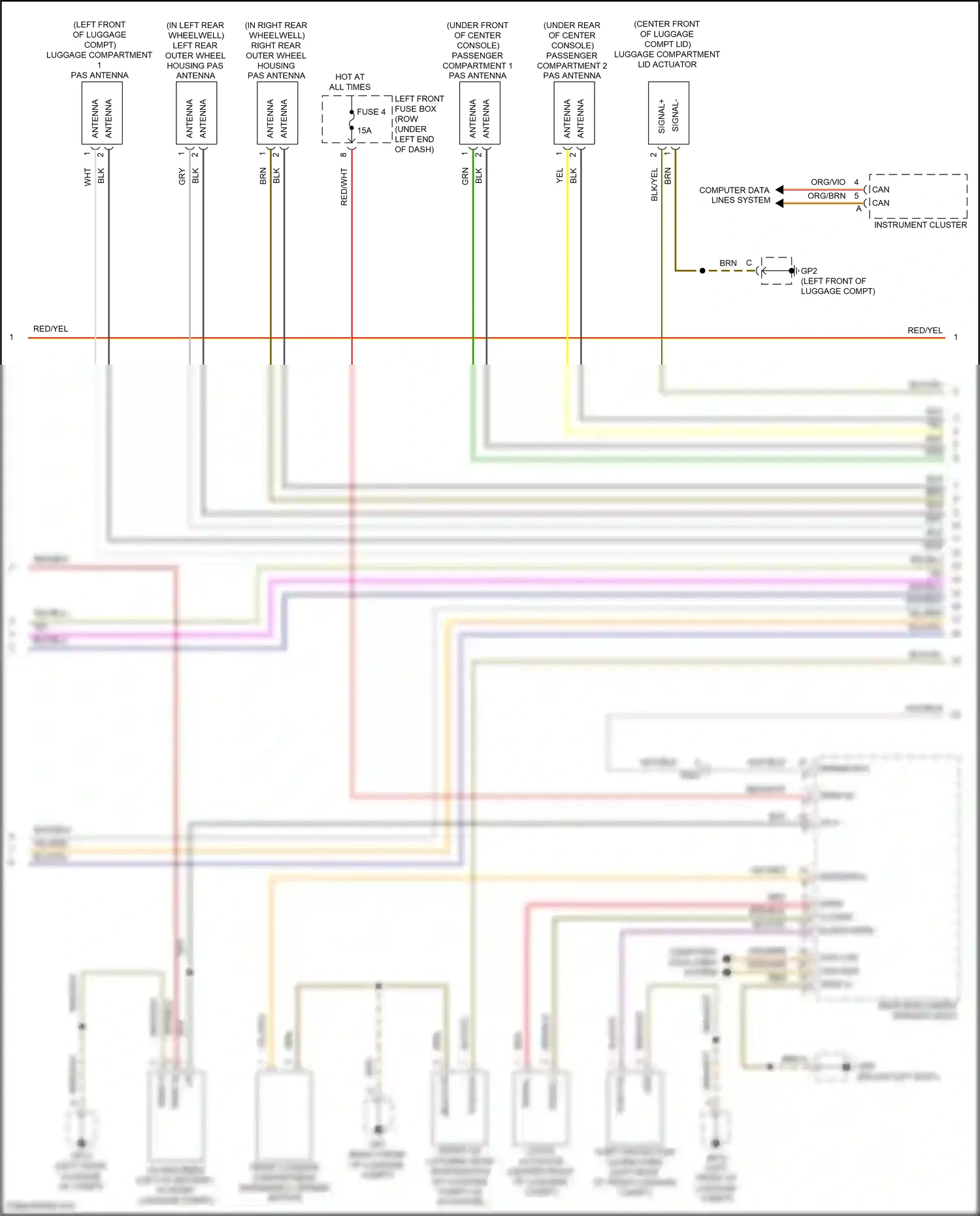 Wiring diagram computer data lines system for Porsche Cayman GT4 981 (2015-2016) (73 of 82)