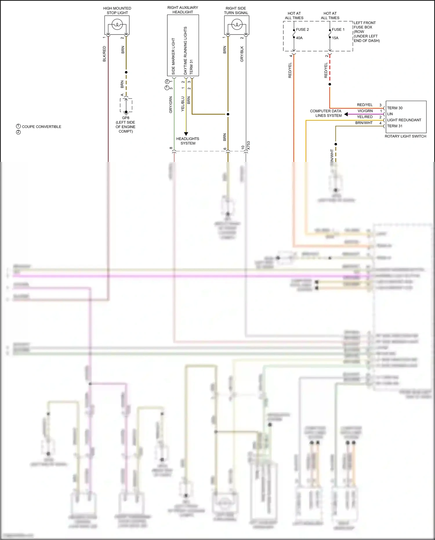 Wiring diagram computer data lines system for Porsche Cayman GT4 981 (2015-2016) (6 of 82)