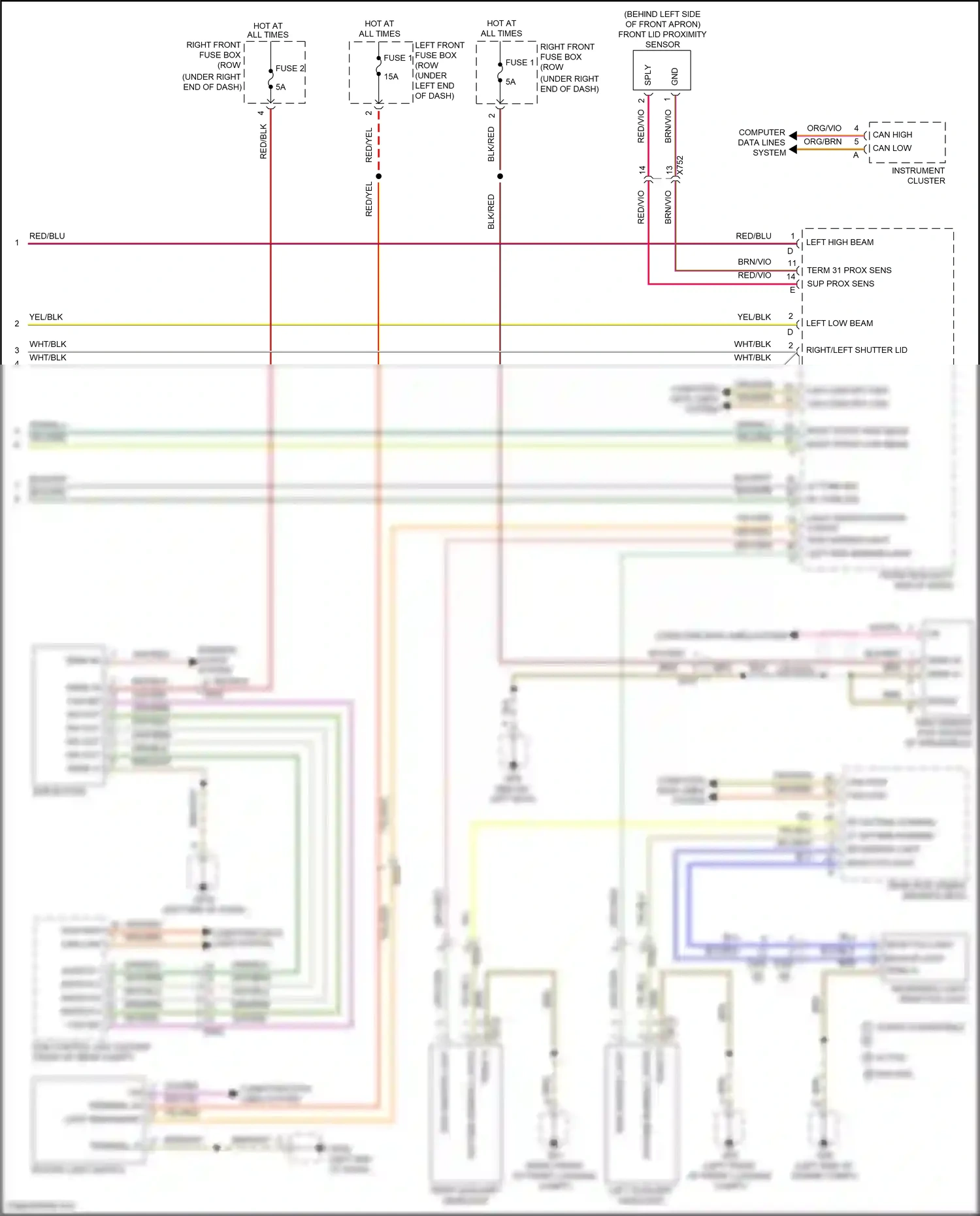 Wiring diagram computer data lines system for Porsche Cayman GT4 981 (2015-2016) (53 of 82)