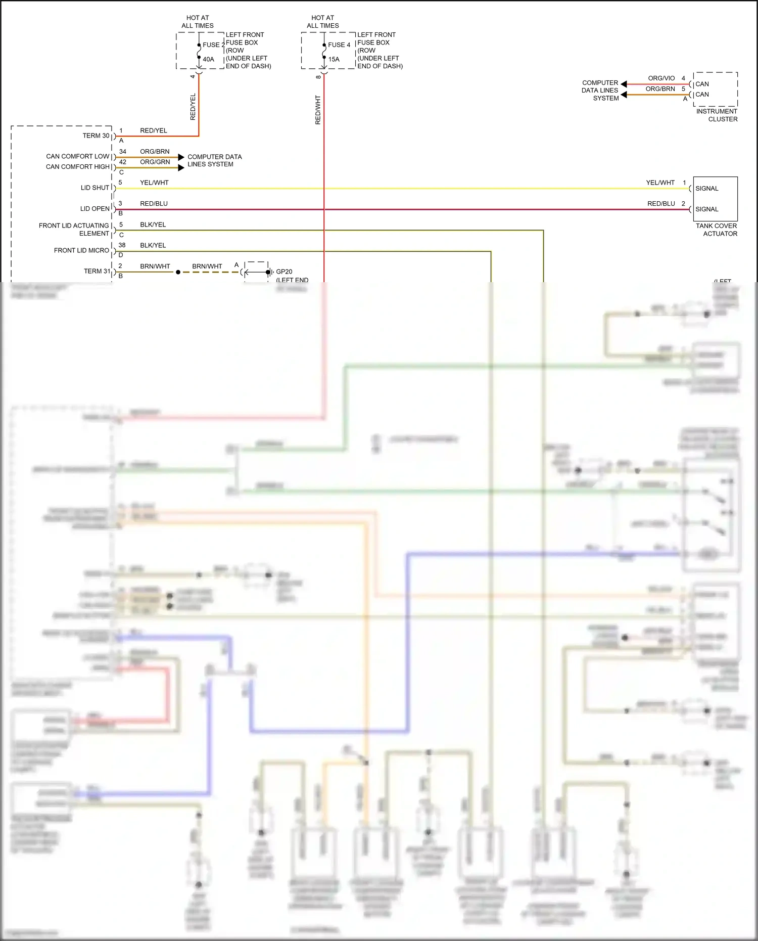 Wiring diagram computer data lines system for Porsche Cayman GT4 981 (2015-2016) (60 of 82)