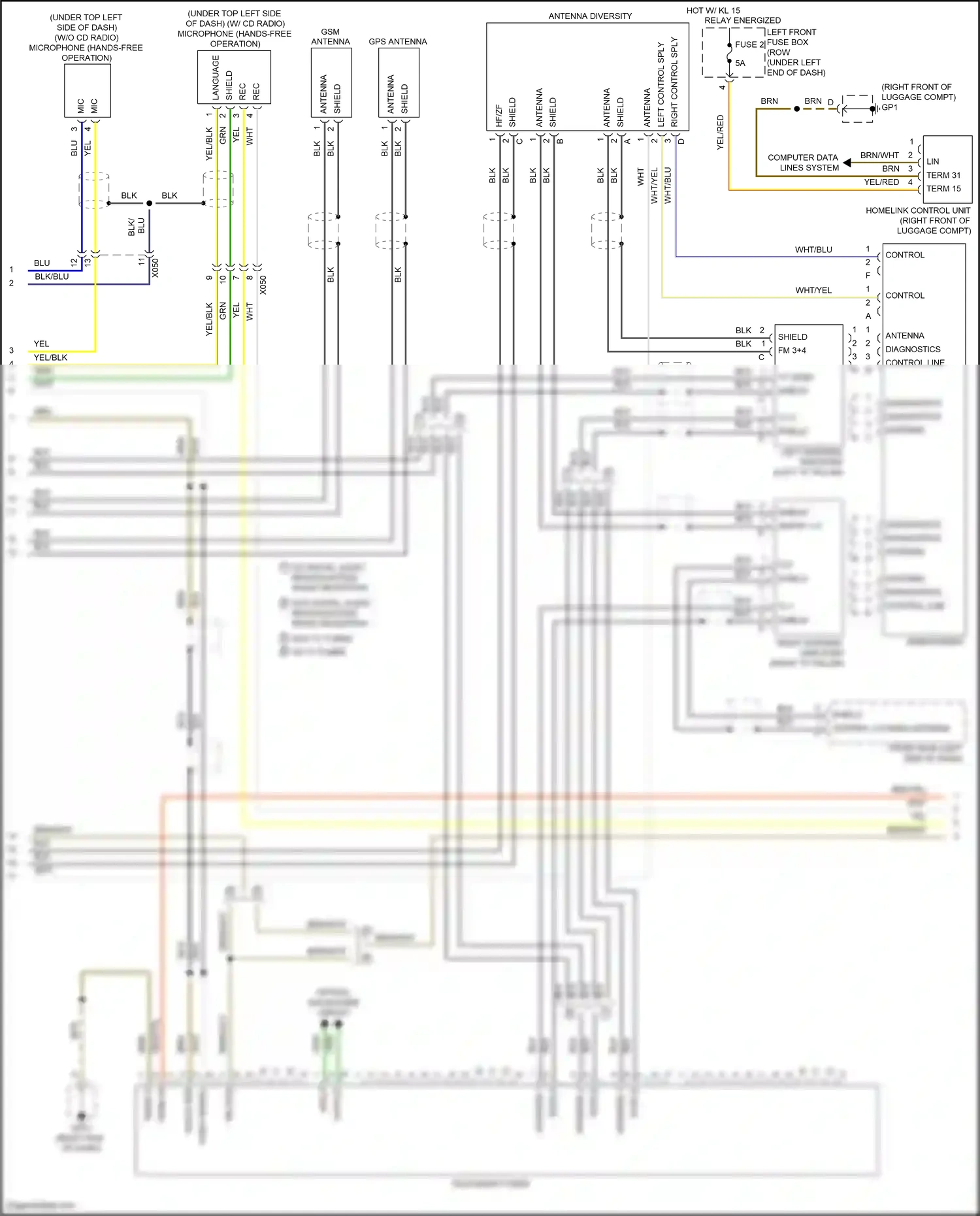 Wiring diagram computer data lines system for Porsche Cayman GT4 981 (2015-2016) (27 of 82)