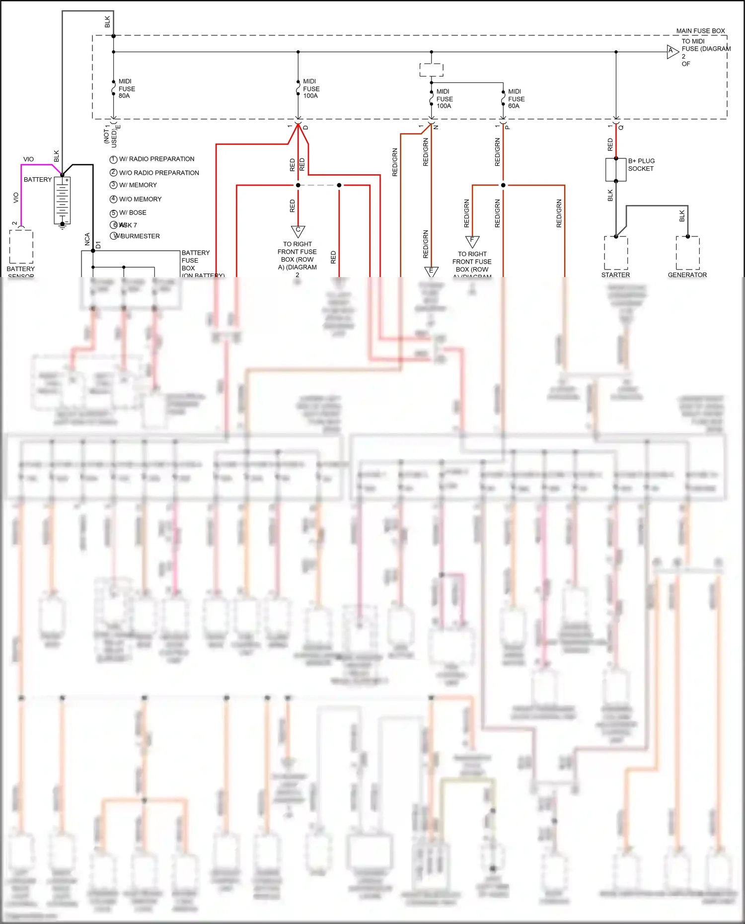 Wiring diagram ctrl line for Porsche Cayman GT4 981 (2015-2016) (2 of 2)