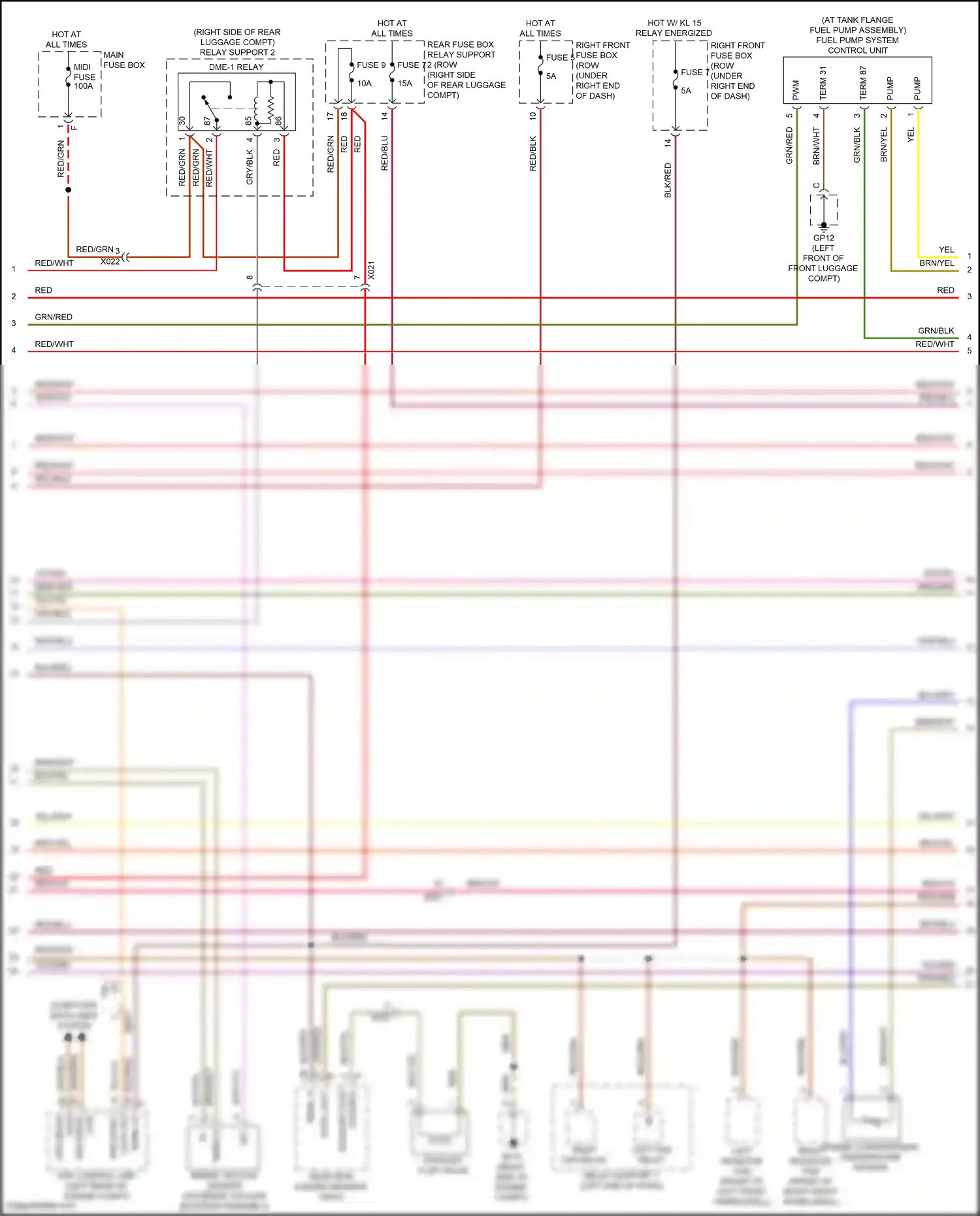 Wiring diagram engine compartment temperature sensor for Porsche Cayman GT4 981 (2015-2016) (4 of 5)