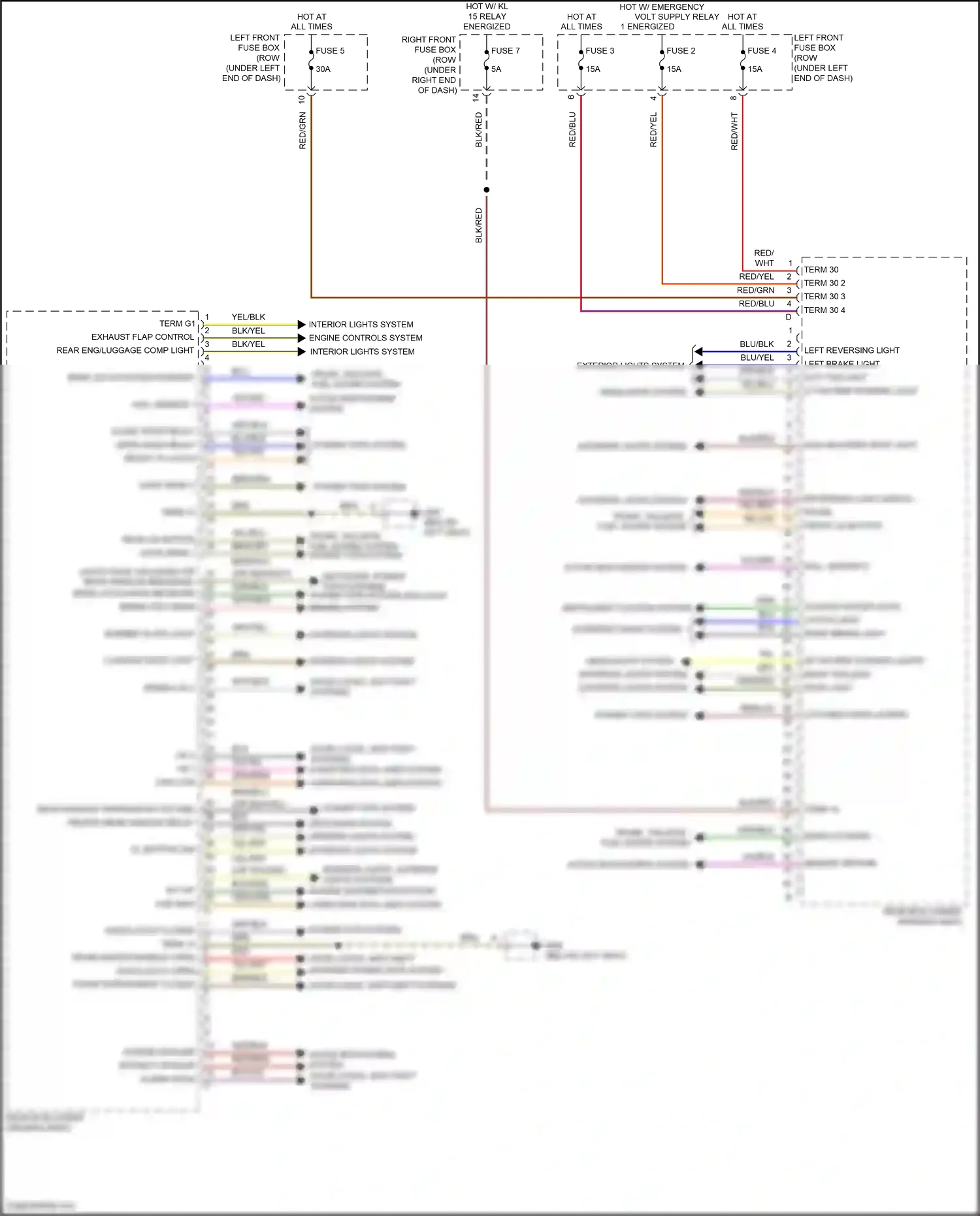 Wiring diagram engine controls system for Porsche Cayman GT4 981 (2015-2016) (4 of 4)