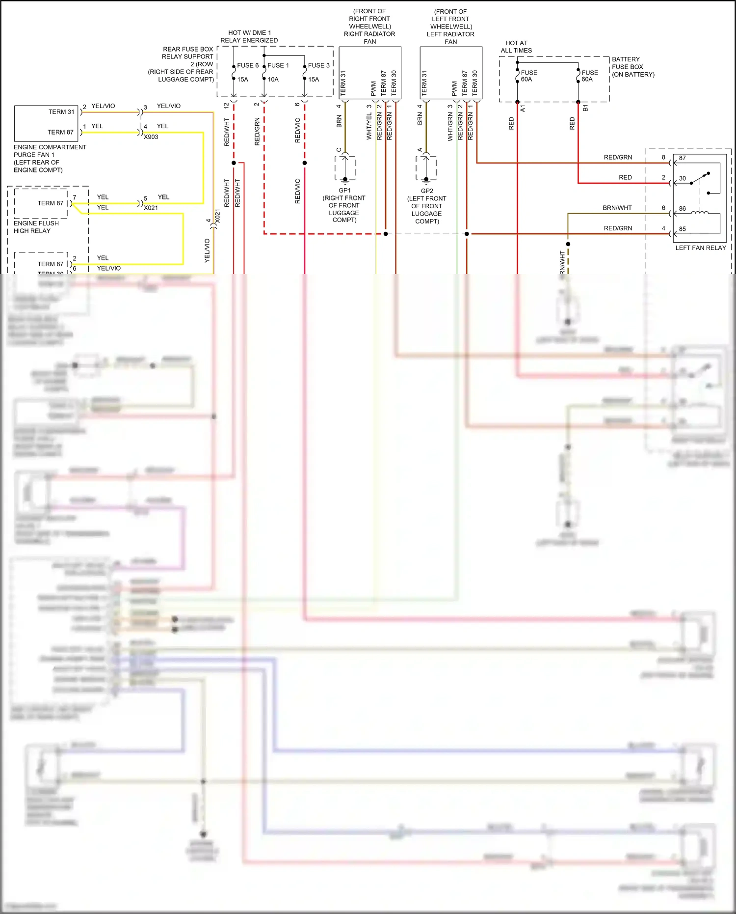 Wiring diagram engine sensor for Porsche Cayman GT4 981 (2015-2016) (2 of 3)