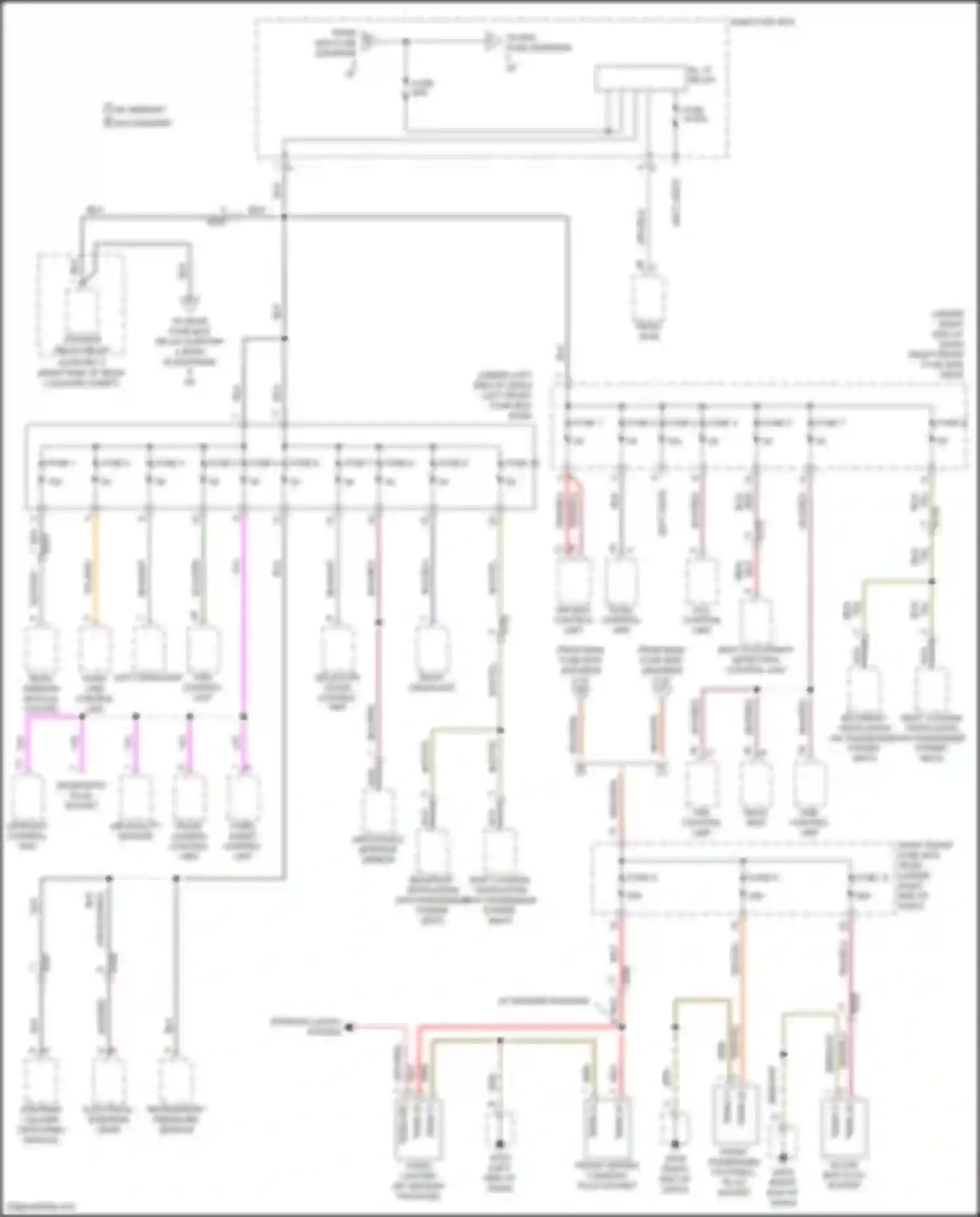 Wiring diagram w/ memory w/o memory for Porsche Cayman GT4 981 (2015-2016)