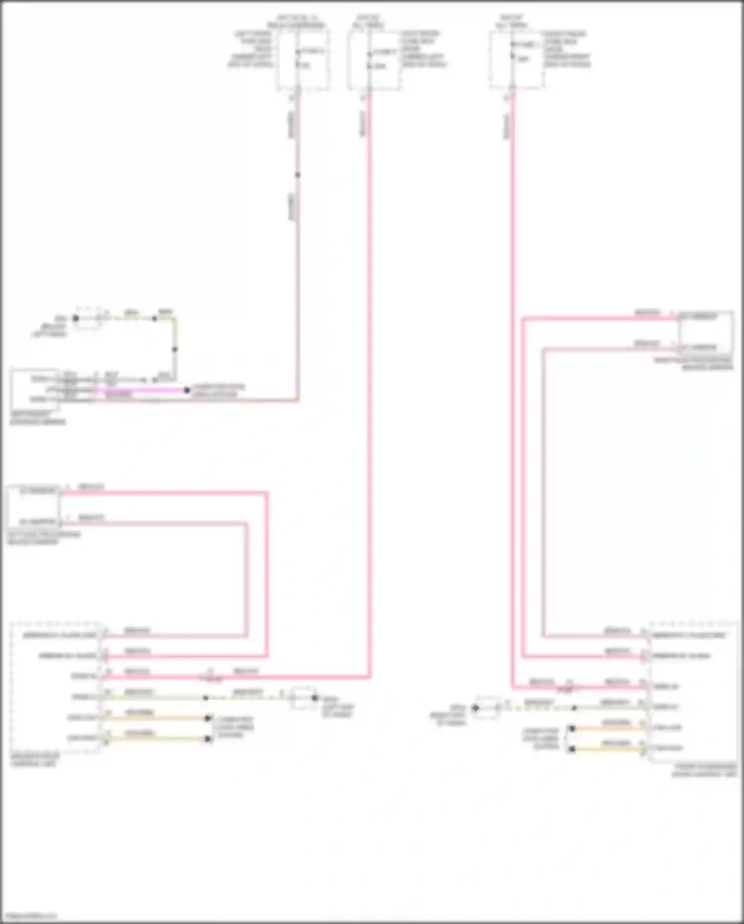 Wiring diagram front passenger door control unit for Porsche Cayman GT4 981 (2015-2016)