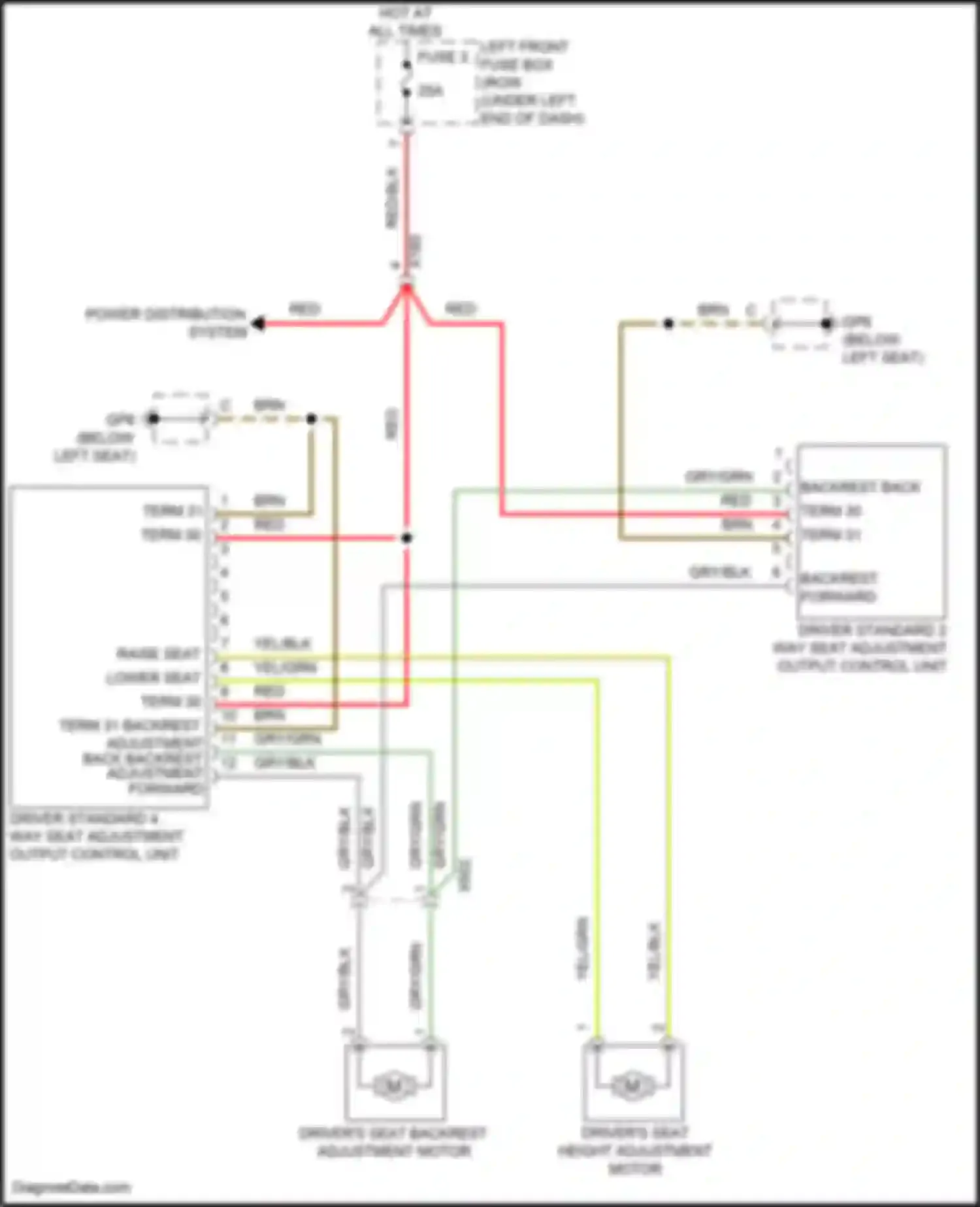 Wiring diagram knock sensor #2 for Porsche Cayman GT4 981 (2015-2016)