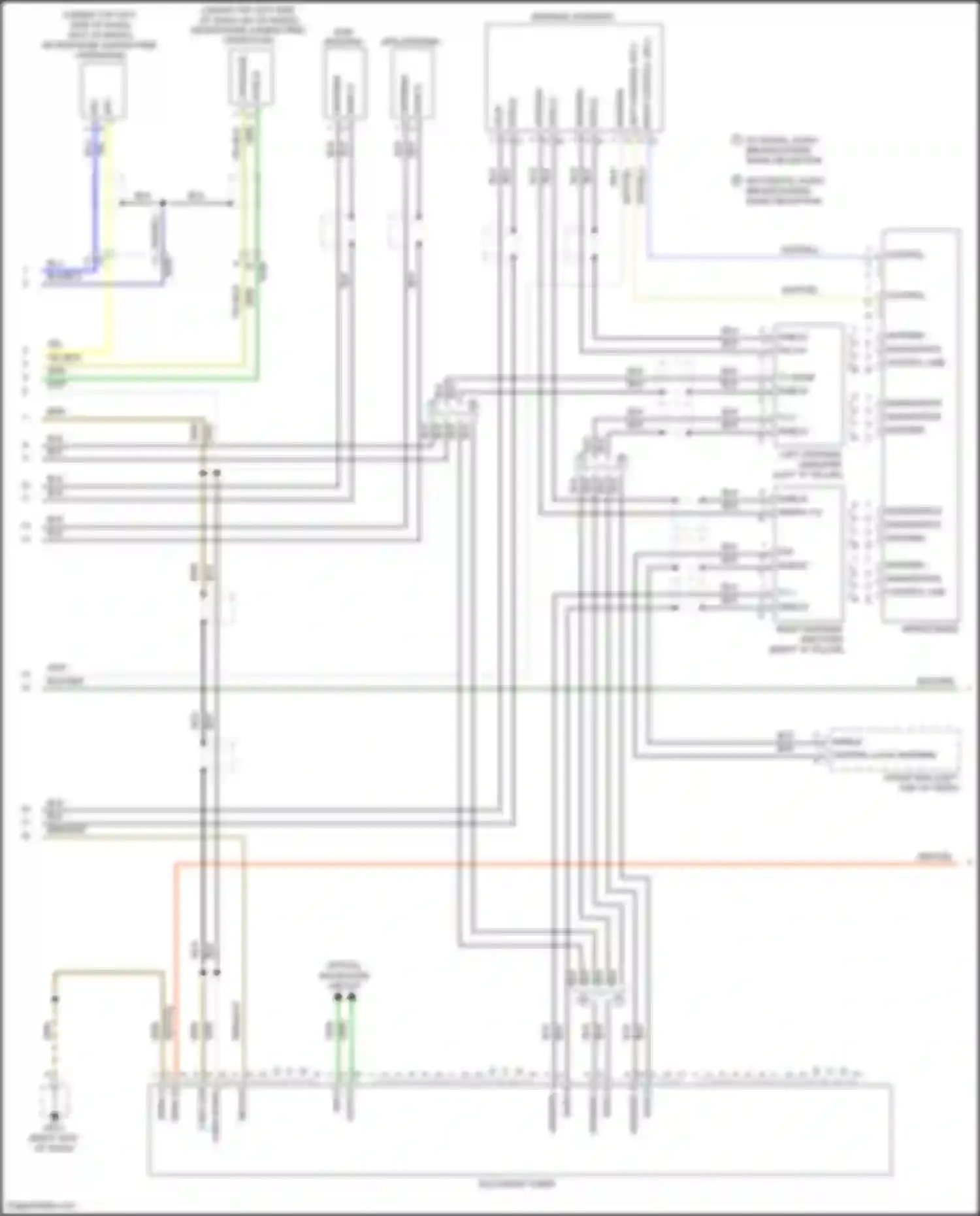 Wiring diagram left antenna amplifier for Porsche Cayman GT4 981 (2015-2016) (1 of 6)