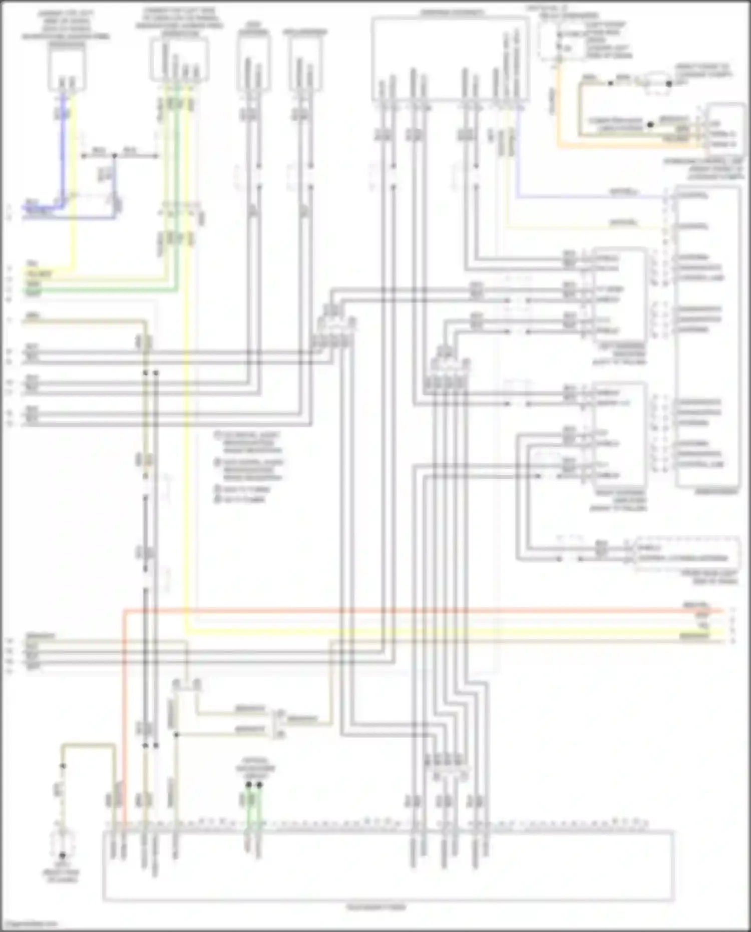 Wiring diagram left antenna amplifier for Porsche Cayman GT4 981 (2015-2016) (2 of 6)