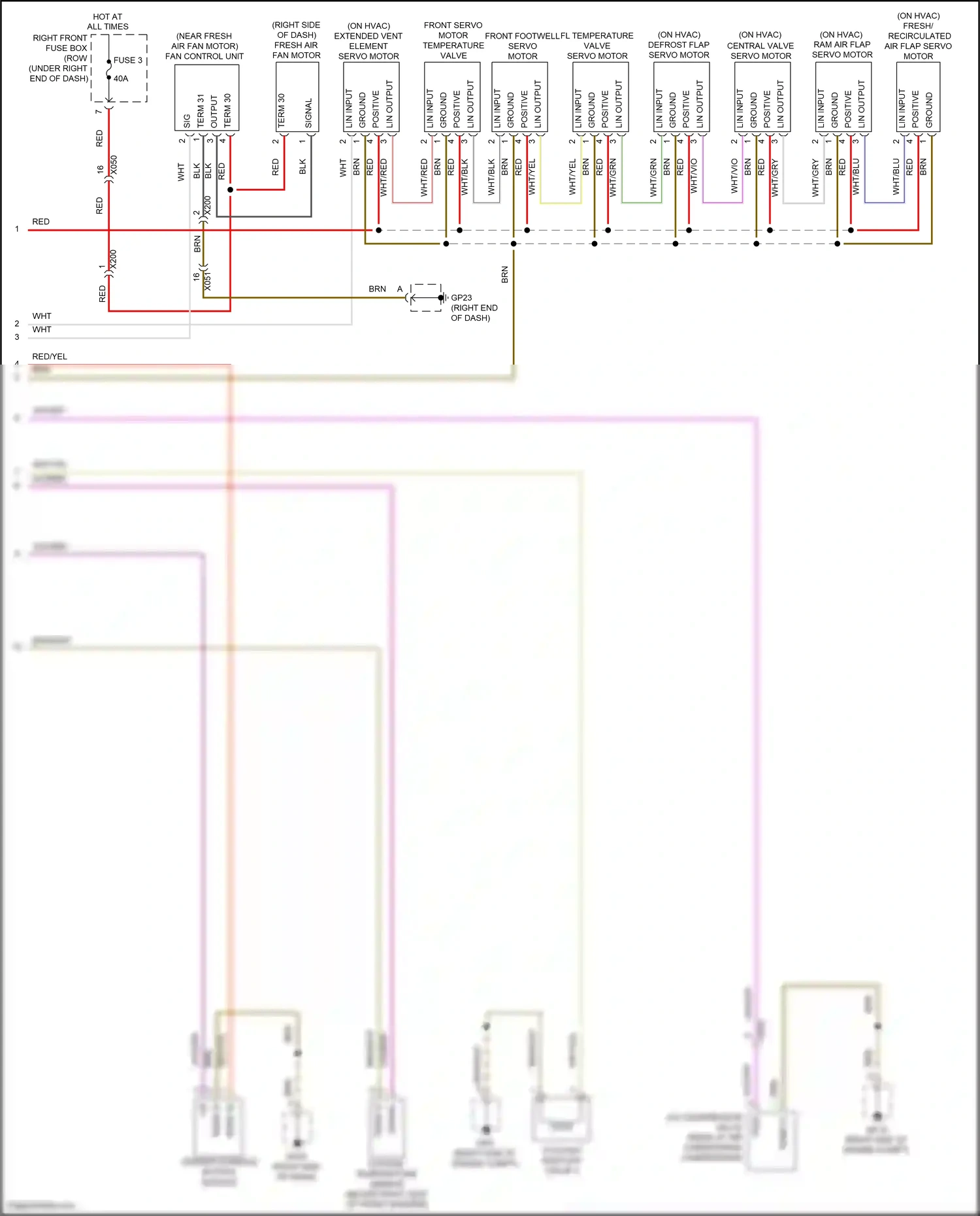 Wiring diagram outside temperature sensor for Porsche Cayman GT4 981 (2015-2016) (1 of 2)