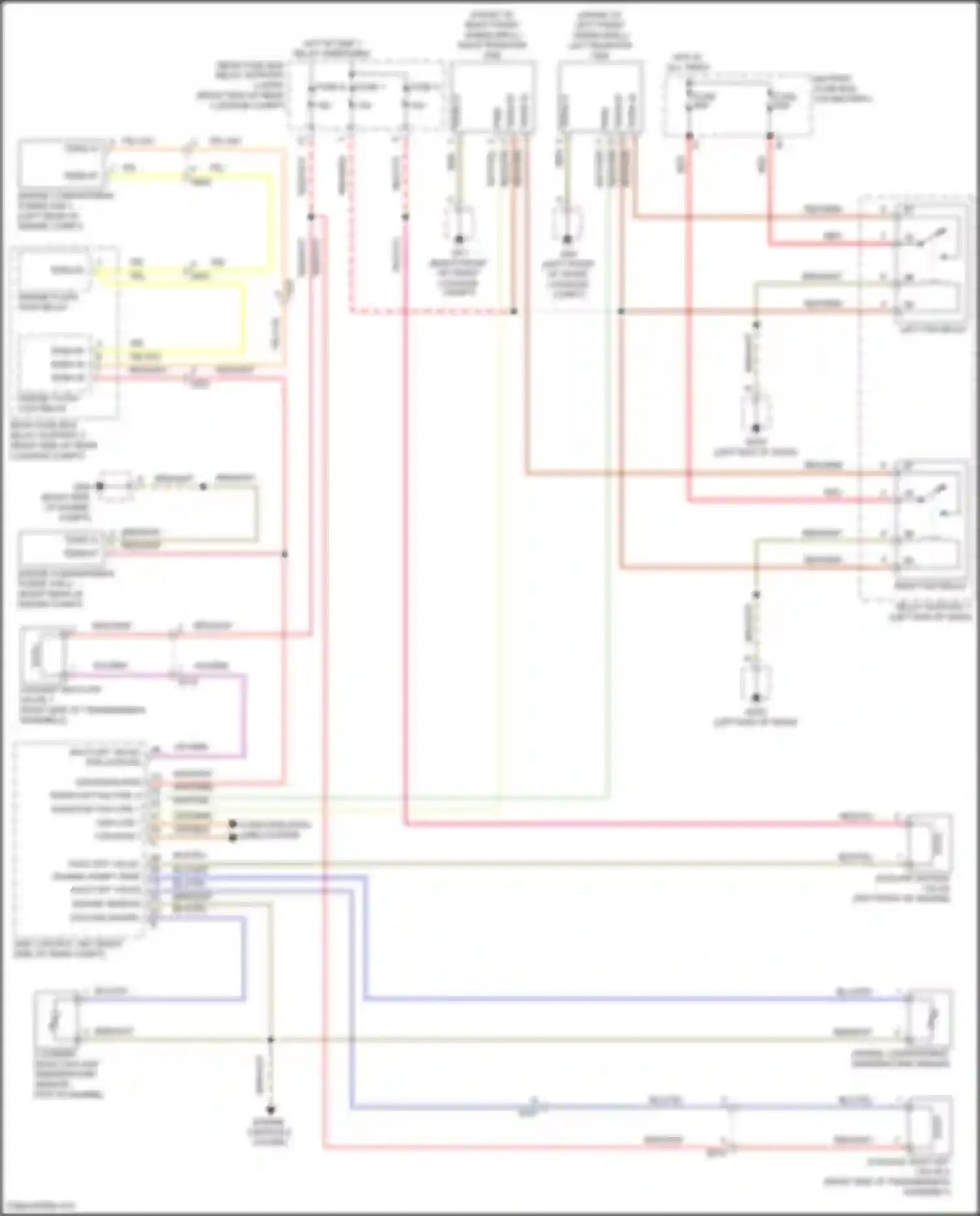 Wiring diagram right fan relay for Porsche Cayman GT4 981 (2015-2016) (2 of 7)