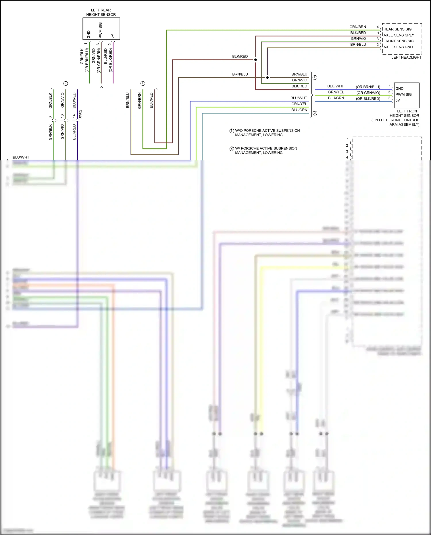 Wiring diagram right front acceleration sensor for Porsche Cayman GT4 981 (2015-2016) (1 of 1)
