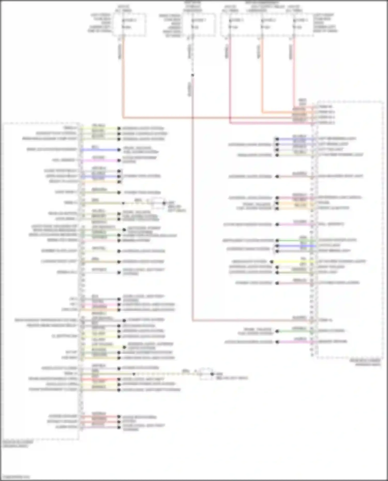 Wiring diagram right taillight for Porsche Cayman GT4 981 (2015-2016) (2 of 2)