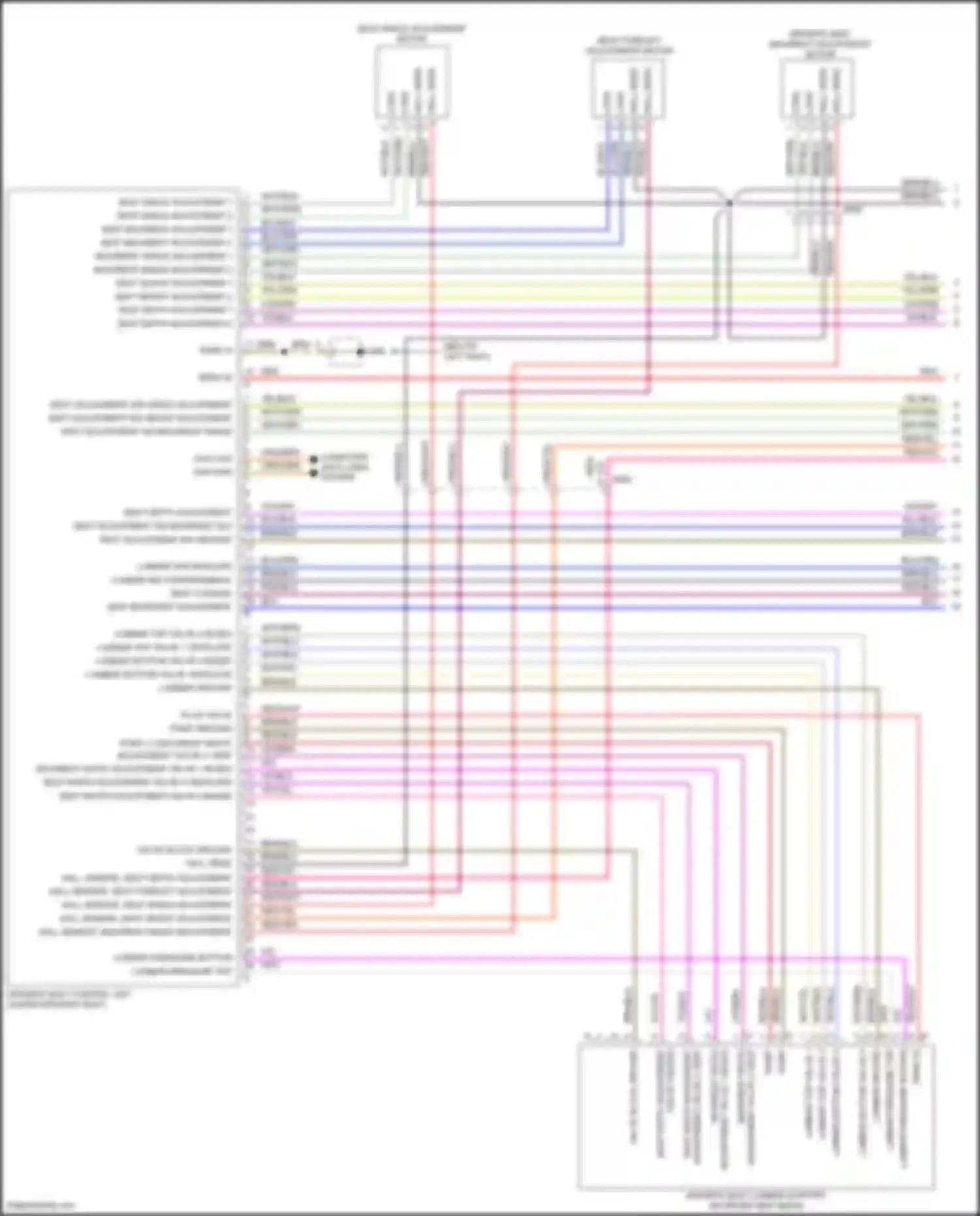 Wiring diagram backrest width adjustment valve 1 bleed for Porsche Cayman GT4 981 (2015-2016)