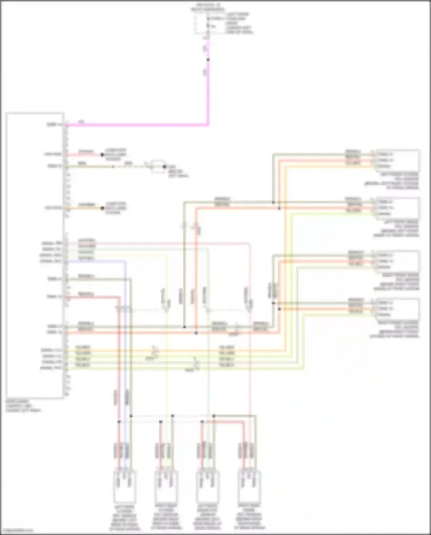 Wiring diagram left front outside pdc sensor for Porsche Cayman GT4 981 (2015-2016)