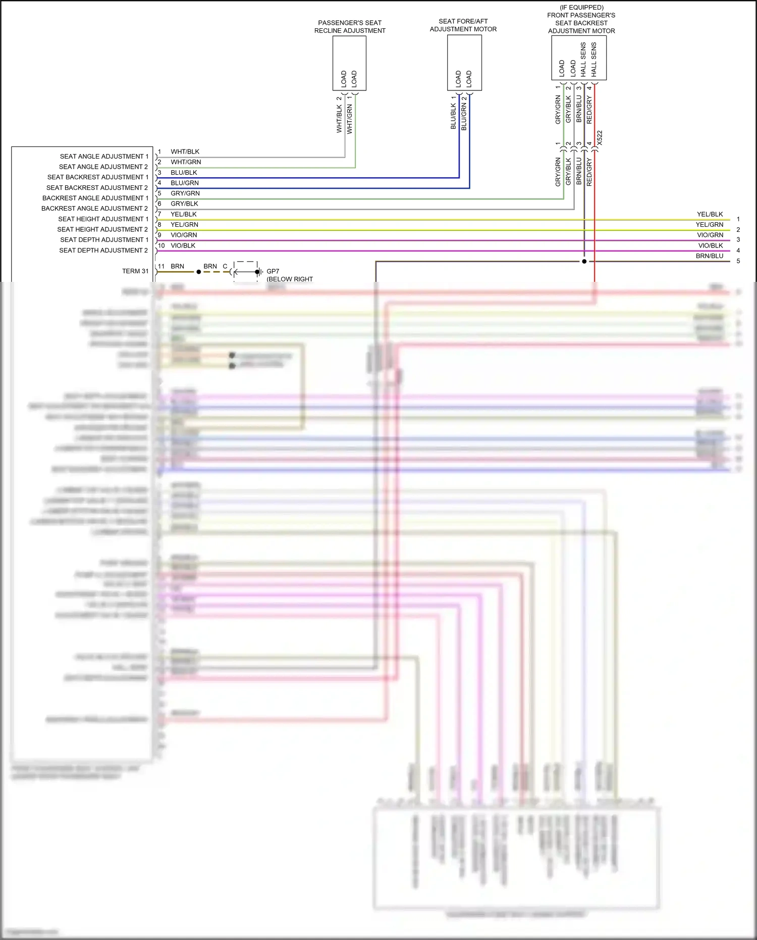 Wiring diagram backrest angle for Porsche Cayman GT4 982 (2019-2024) (1 of 1)
