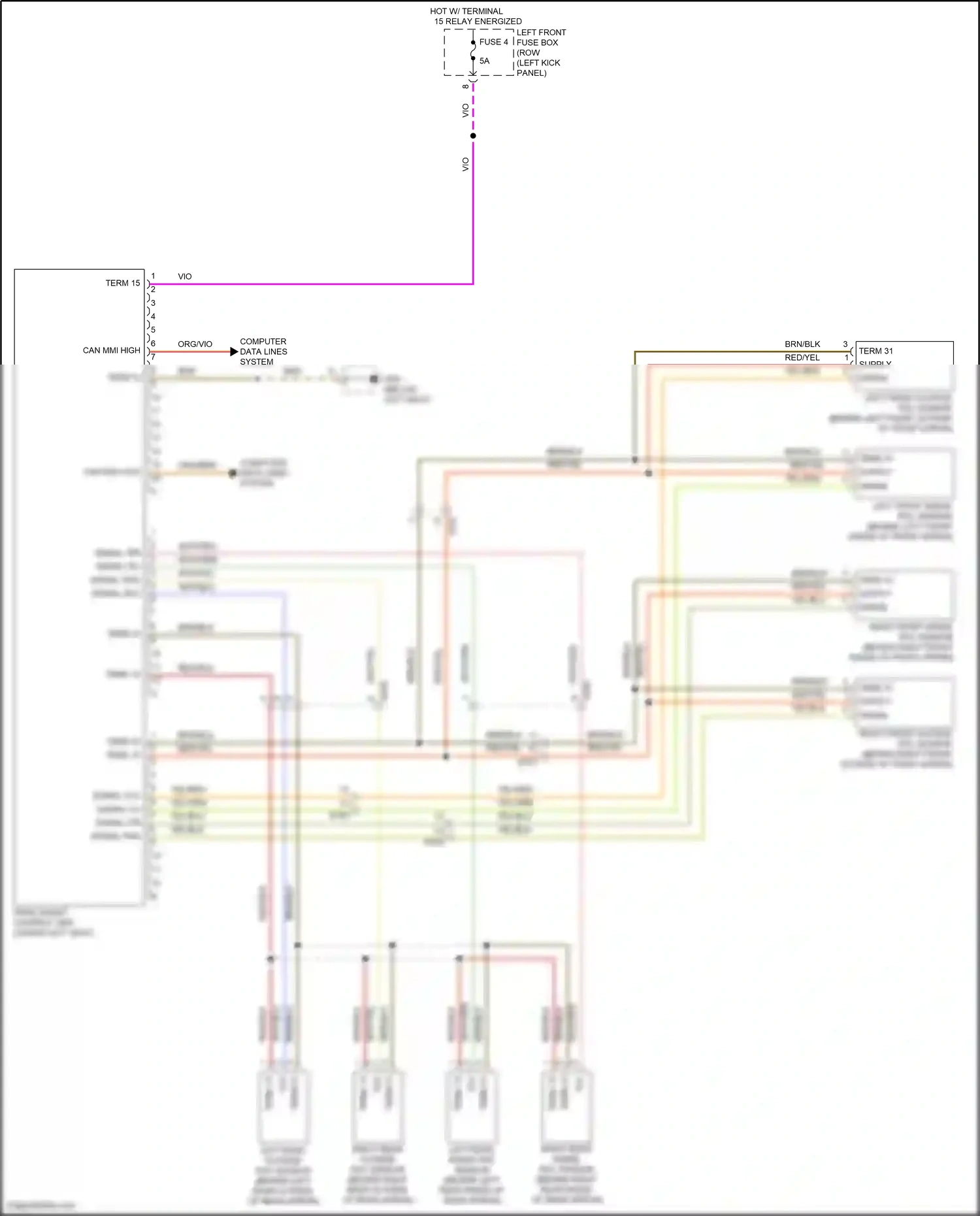 Wiring diagram computer data lines system for Porsche Cayman GT4 982 (2019-2024) (49 of 84)