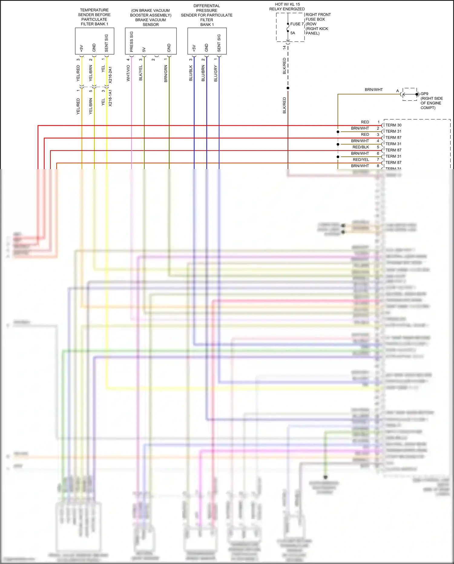 Wiring diagram coolant return temperature sensor for Porsche Cayman GT4 982 (2019-2024) (6 of 6)