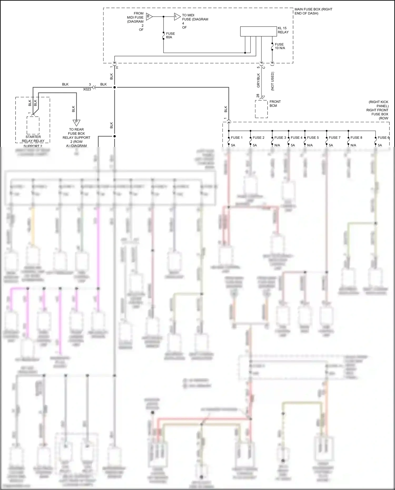 Wiring diagram diagnostic plug socket for Porsche Cayman GT4 982 (2019-2024) (4 of 4)