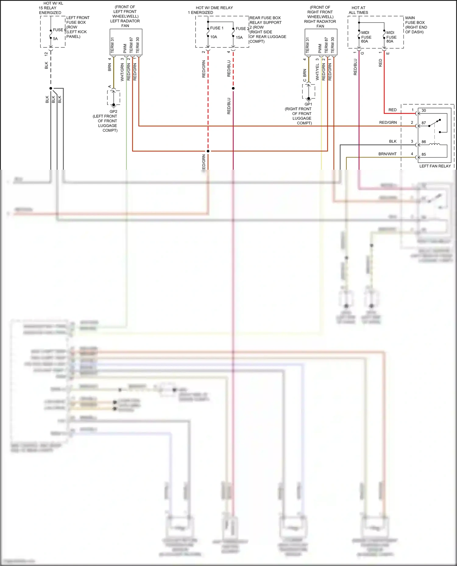 Wiring diagram engine compartment temperature sensor for Porsche Cayman GT4 982 (2019-2024) (3 of 6)