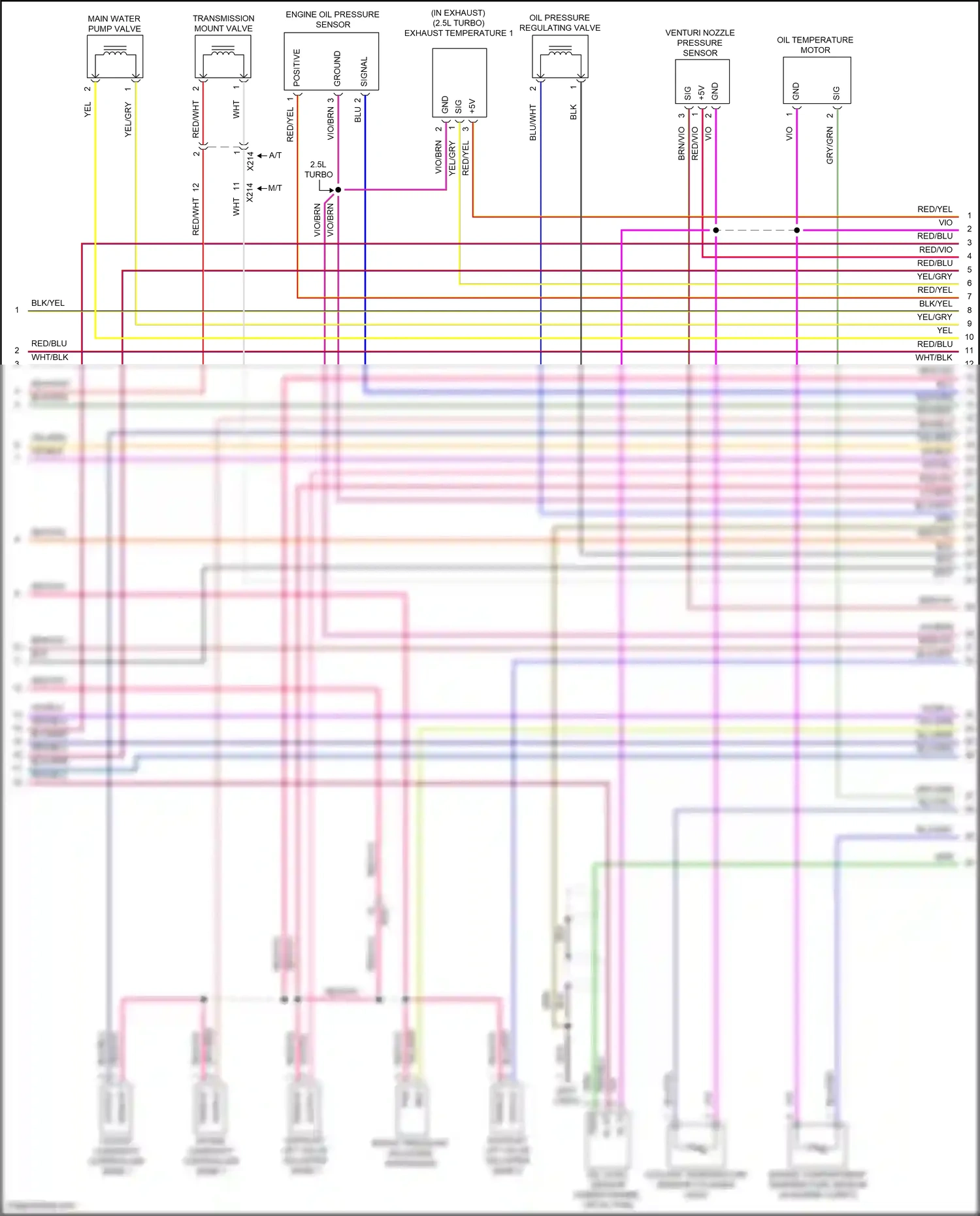 Wiring diagram engine compartment temperature sensor for Porsche Cayman GT4 982 (2019-2024) (4 of 6)