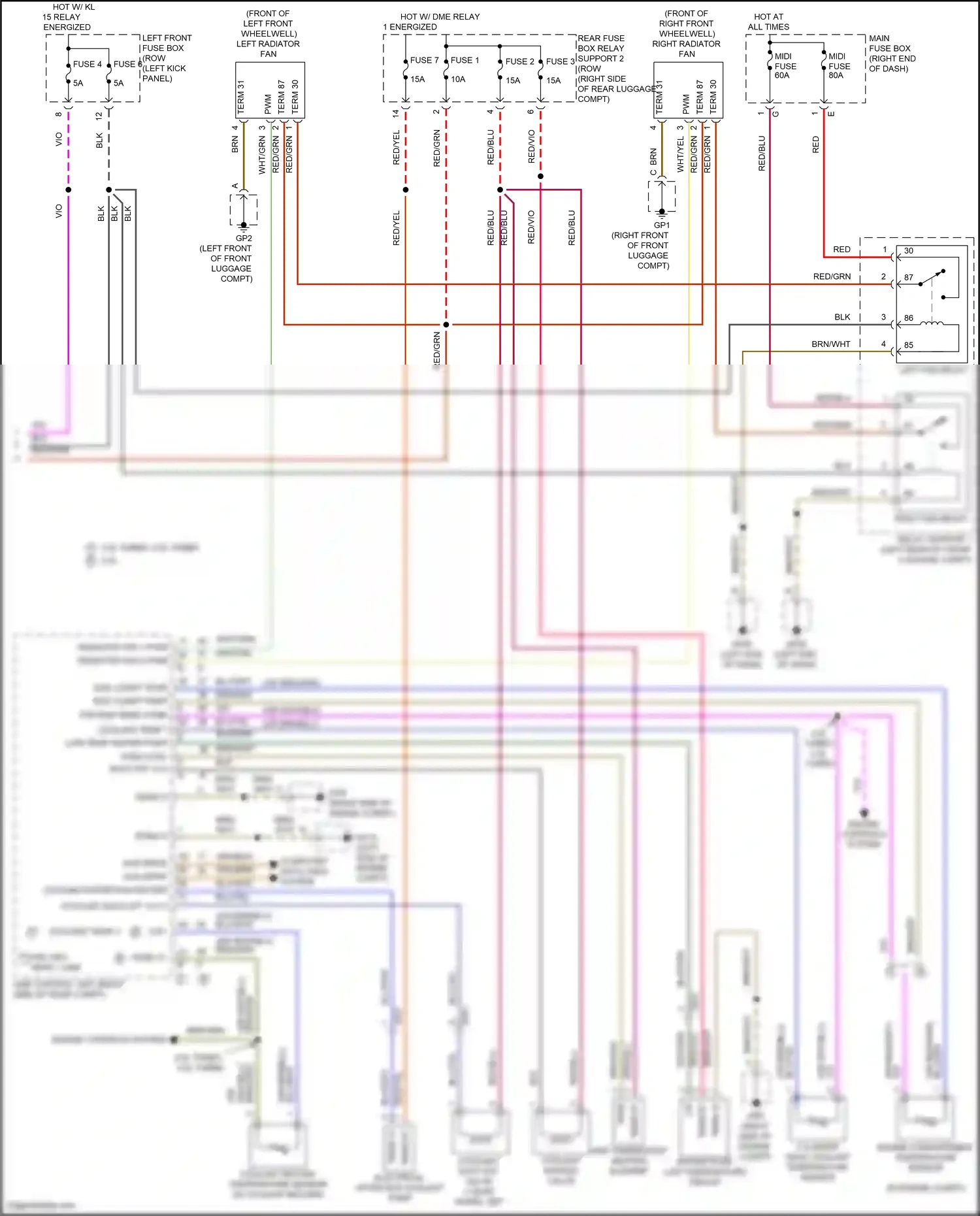 Wiring diagram engine controls system for Porsche Cayman GT4 982 (2019-2024) (1 of 4)