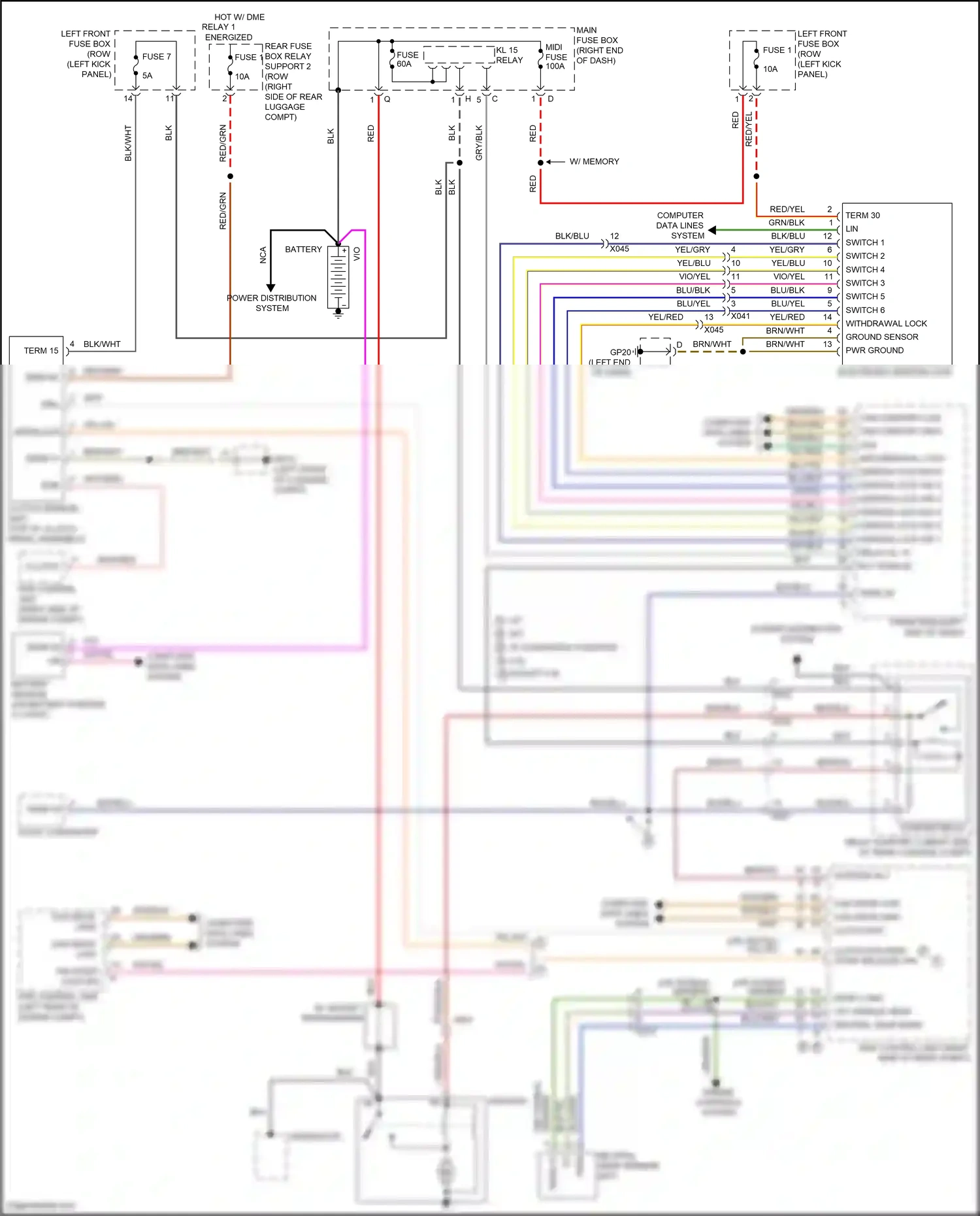 Wiring diagram engine controls system for Porsche Cayman GT4 982 (2019-2024) (4 of 4)