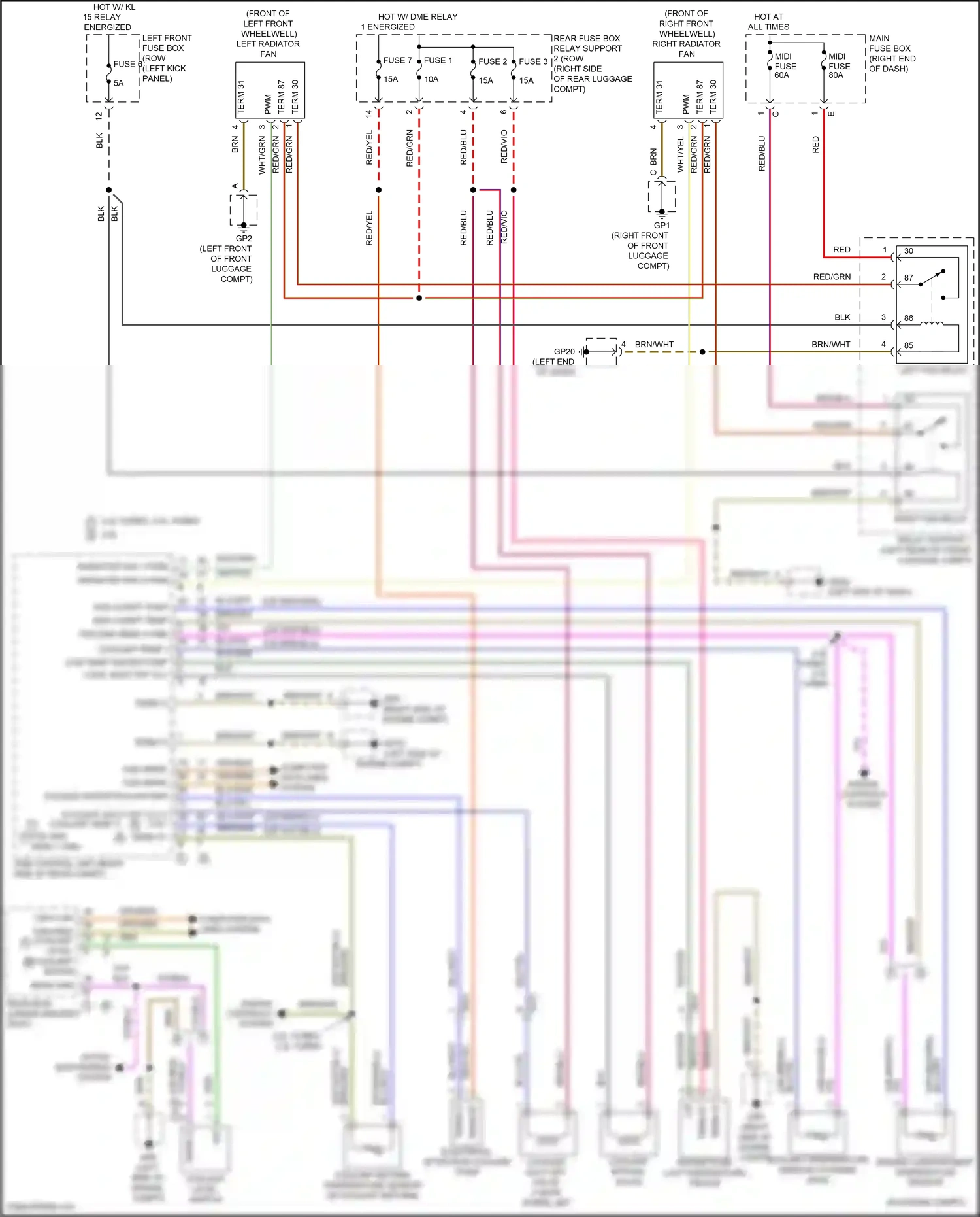 Wiring diagram engine controls system for Porsche Cayman GT4 982 (2019-2024) (2 of 4)