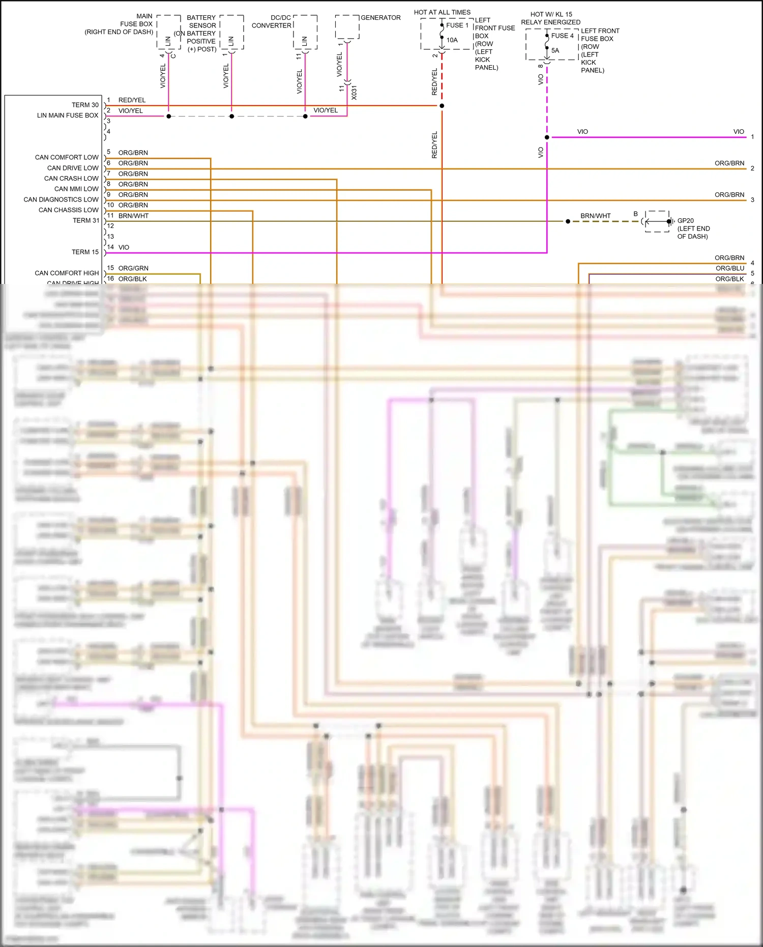 Wiring diagram front camera control unit for Porsche Cayman GT4 982 (2019-2024) (1 of 3)