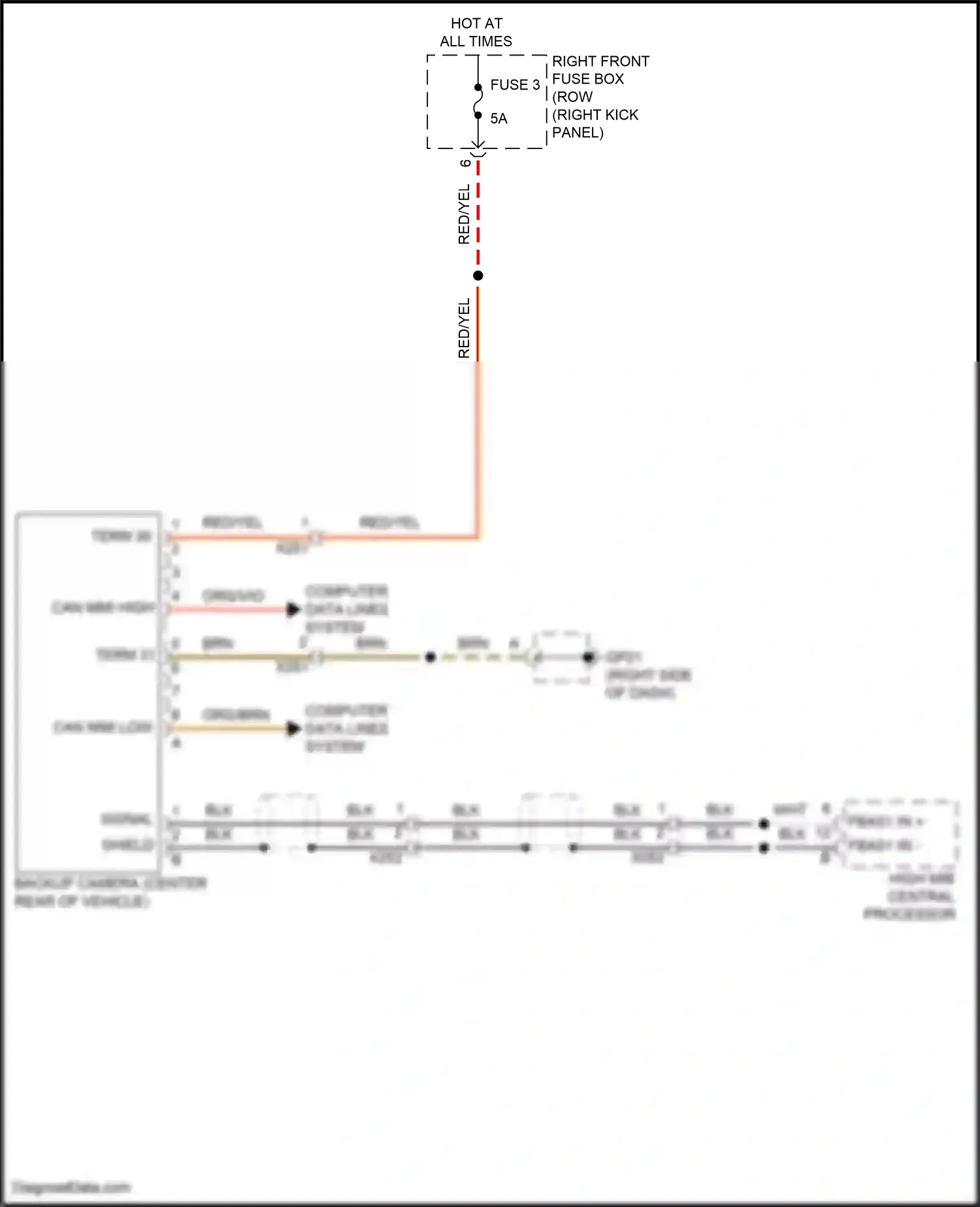 Wiring diagram high mib central processor for Porsche Cayman GT4 982 (2019-2024) (20 of 22)