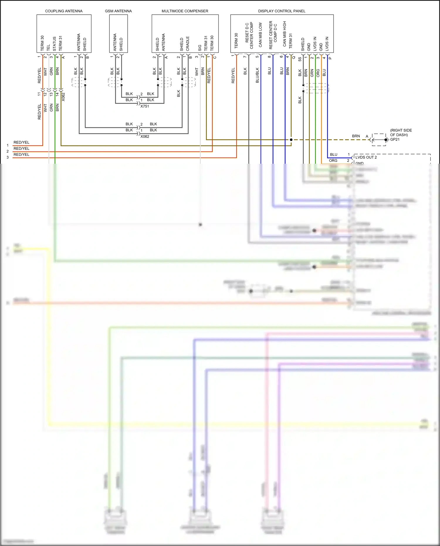 Wiring diagram high mib central processor for Porsche Cayman GT4 982 (2019-2024) (10 of 22)