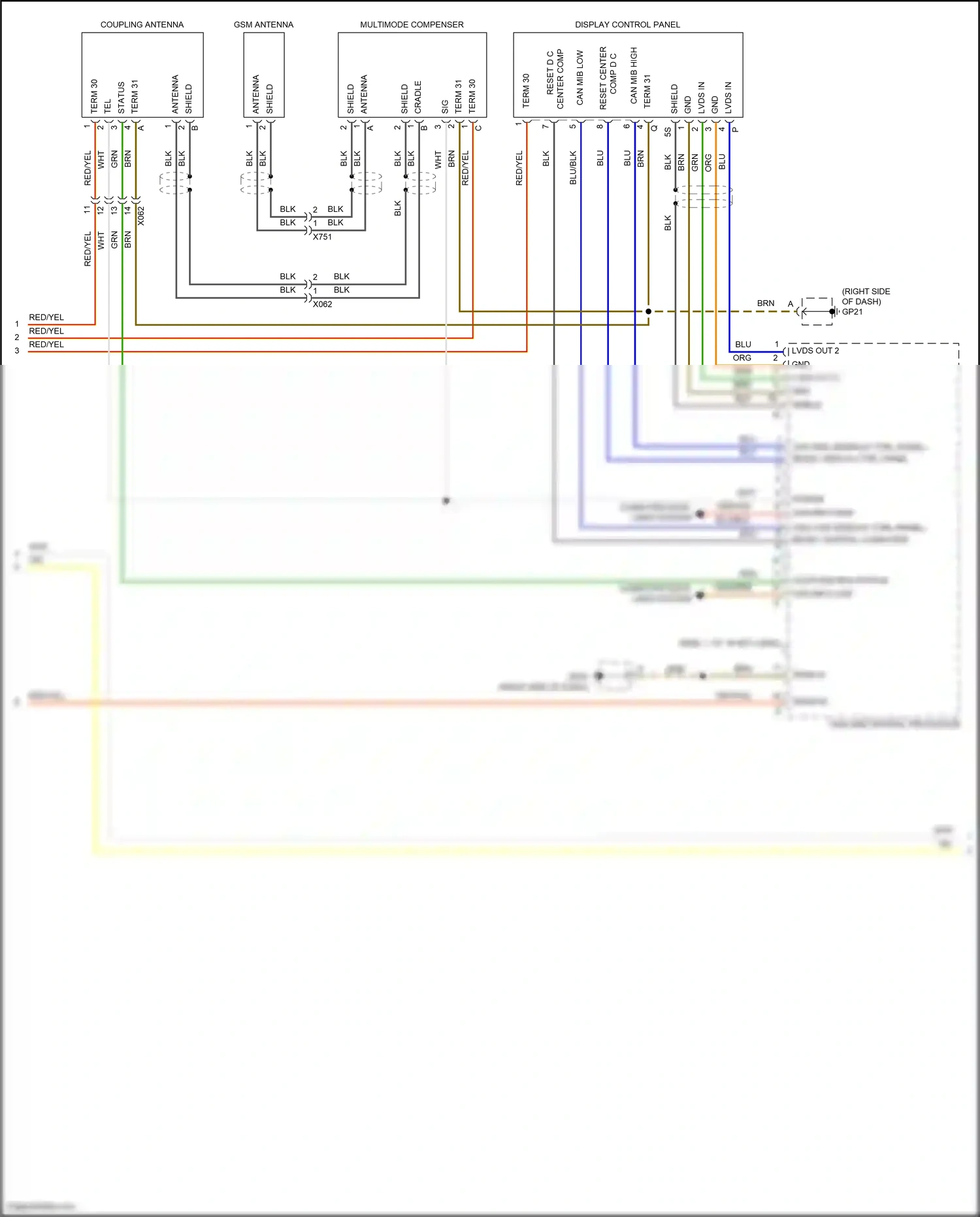 Wiring diagram high mib central processor for Porsche Cayman GT4 982 (2019-2024) (8 of 22)