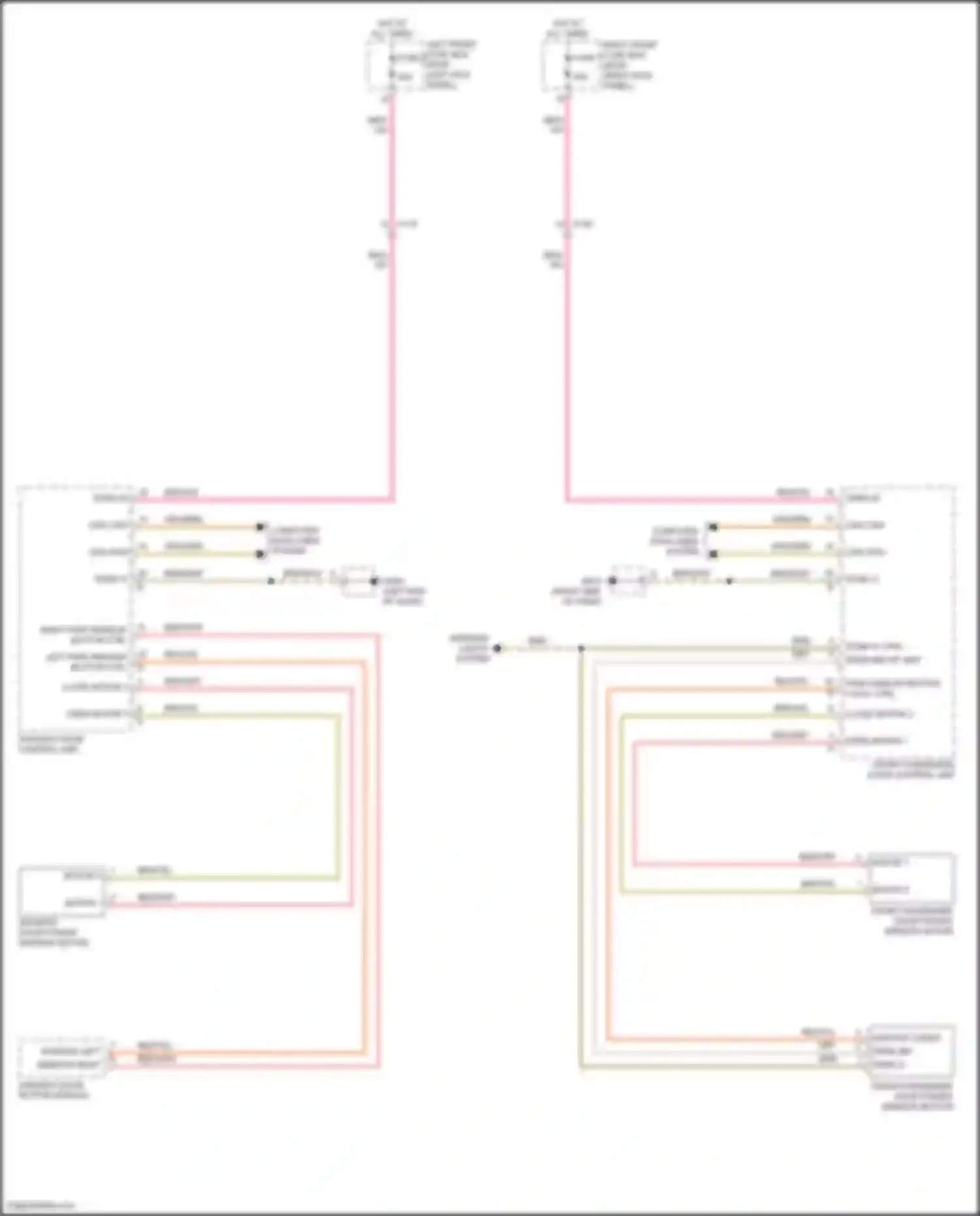 Wiring diagram left pwr window button ctrl sw for Porsche Cayman GT4 982 (2019-2024)