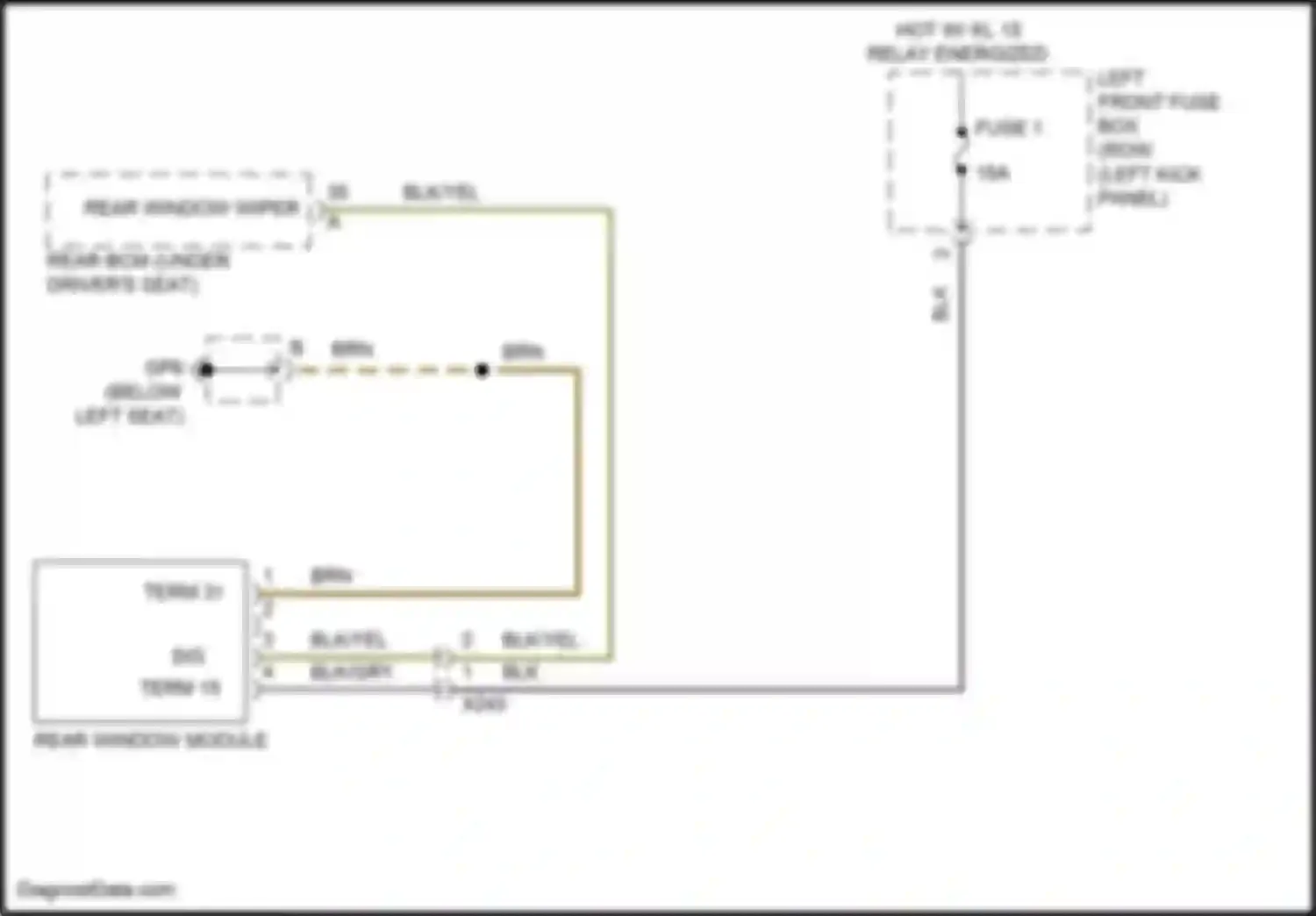 Wiring diagram rear window module for Porsche Cayman GT4 982 (2019-2024)