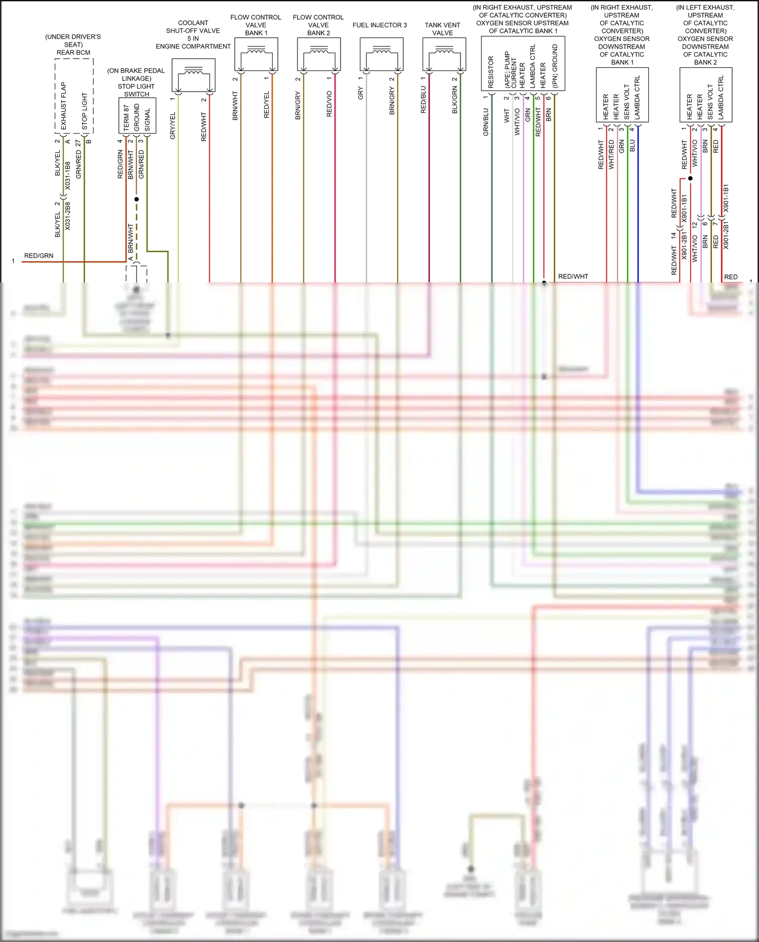 Wiring diagram lambda ctrl for Porsche Cayman GT4 982 (2019-2024) (1 of 2)