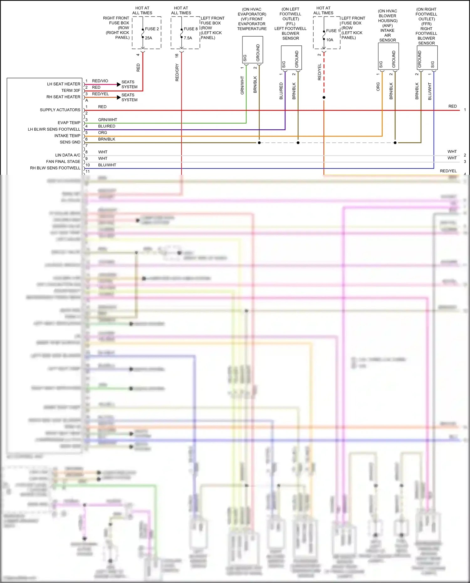 Wiring diagram left diode for Porsche Cayman GT4 982 (2019-2024) (1 of 2)